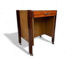 Side Table with Drawers & Wheels in Hardwood, Jorge Zalszupin, 1960s - Lot 567
