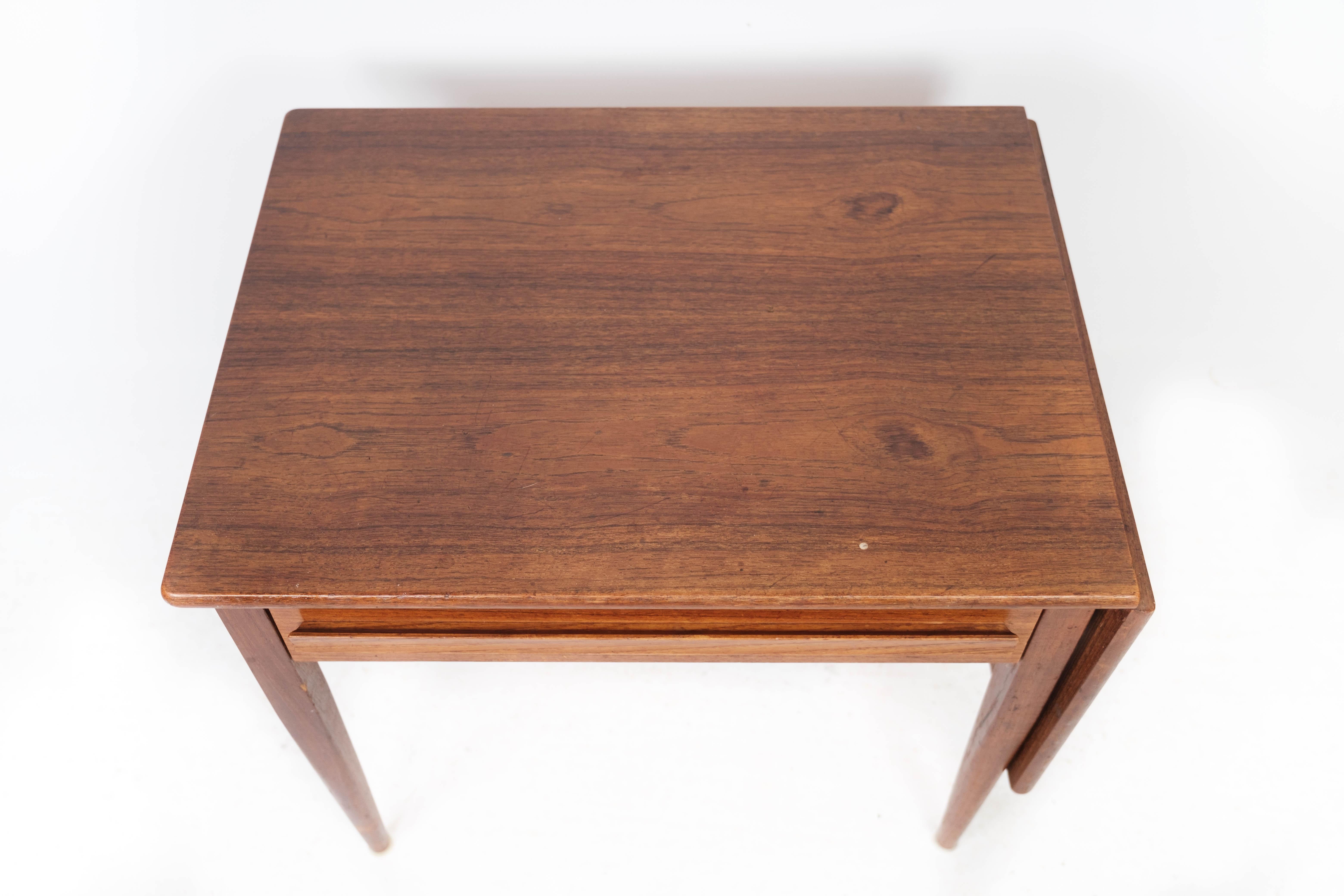 Mid-20th Century Side Table Made In Teak, Danish Design Made By Silkeborg Furniture From 1960s For Sale