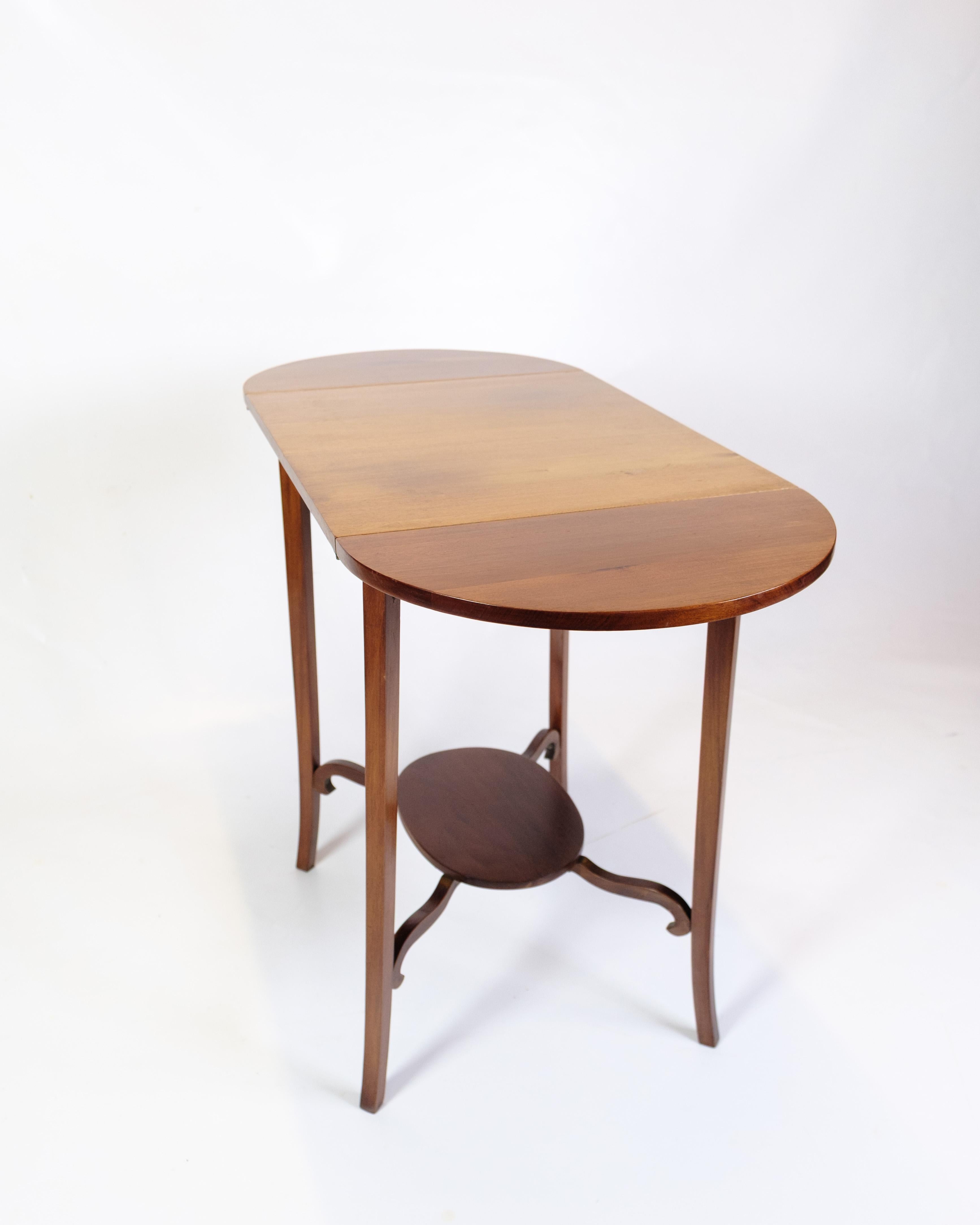 Side Table With Flaps Made In Mahogany, Danish Design From 1960s For Sale 2