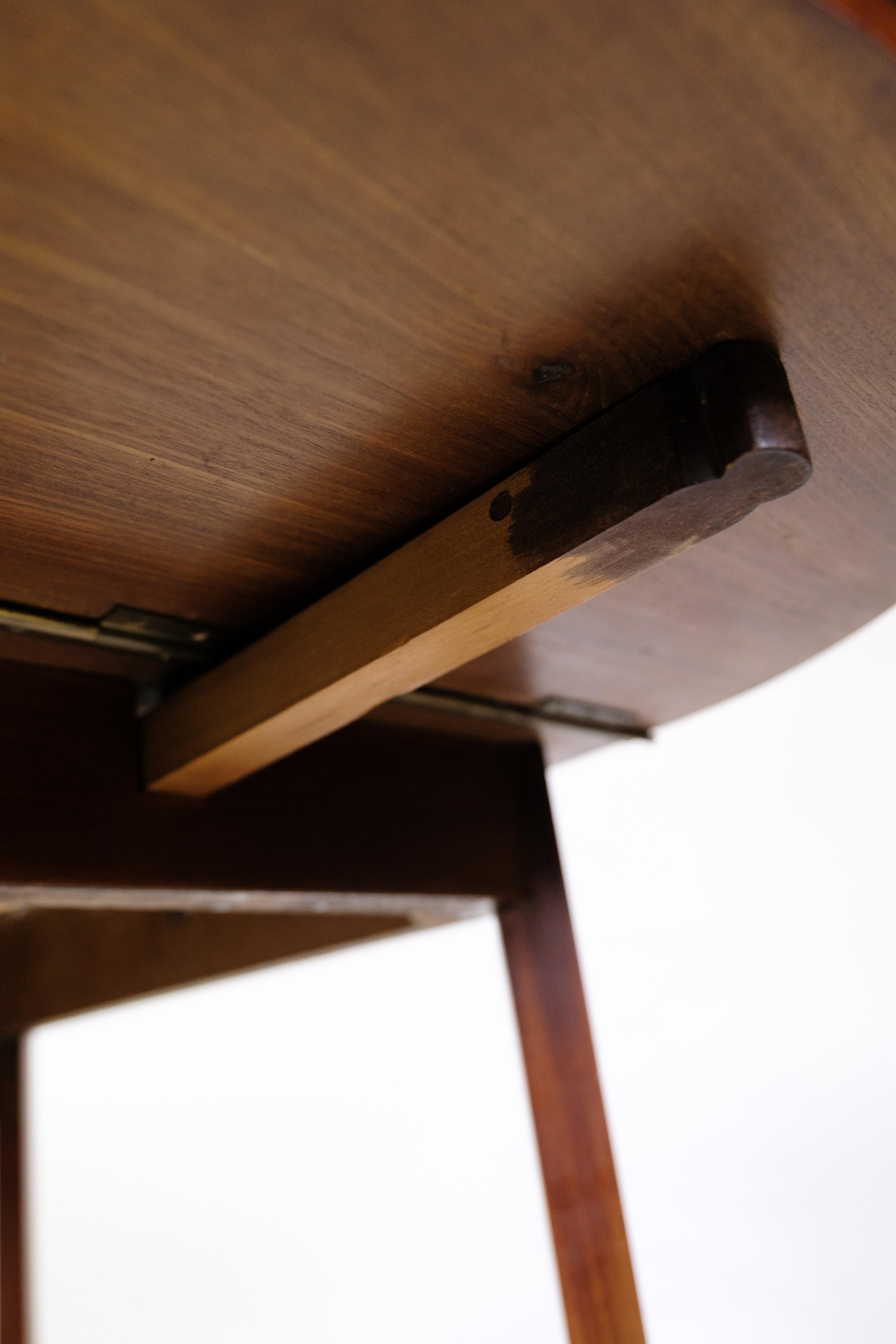 Side Table With Flaps Made In Mahogany, Danish Design From 1960s For Sale 4