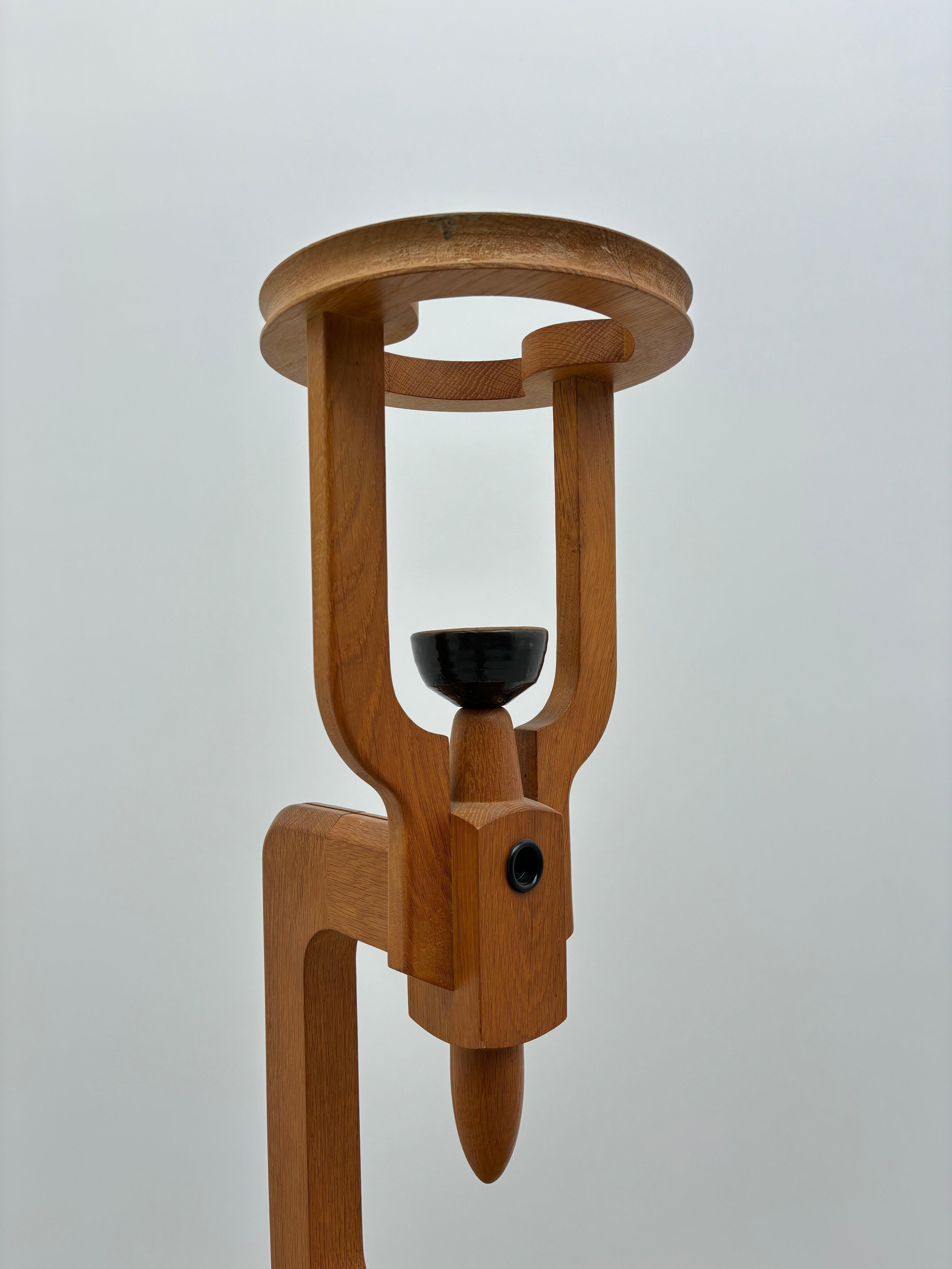 Ceramica Tavolino con lampada da terra di Guillerme et  Chambron in vendita