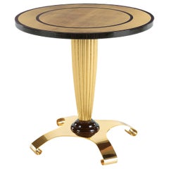 Side Table with Gold Leaf