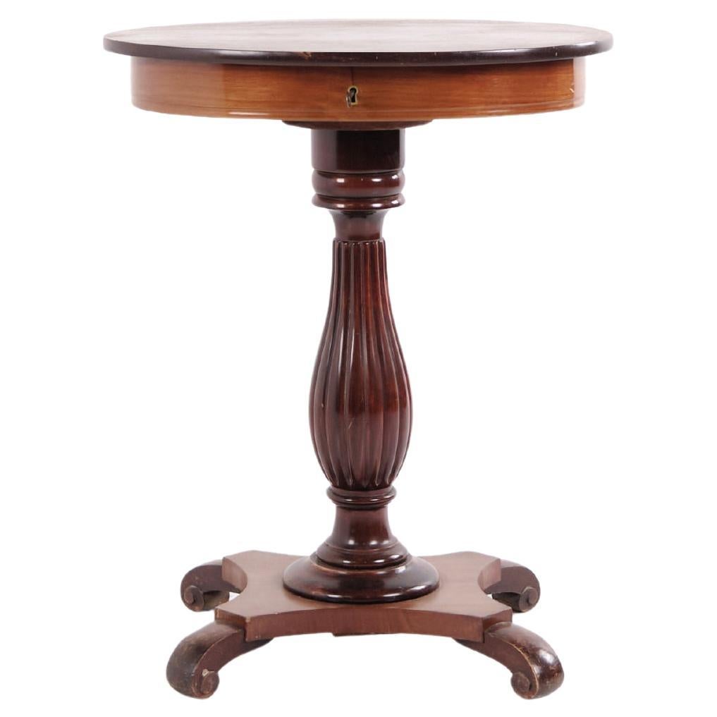 Side Table with Hand polished Mahogany top From 1890s en vente
