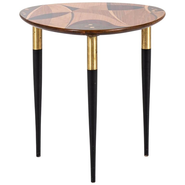 Side Table with Intarsia by Bodafors in Sweden