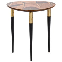 Vintage Side Table with Intarsia by Bodafors in Sweden
