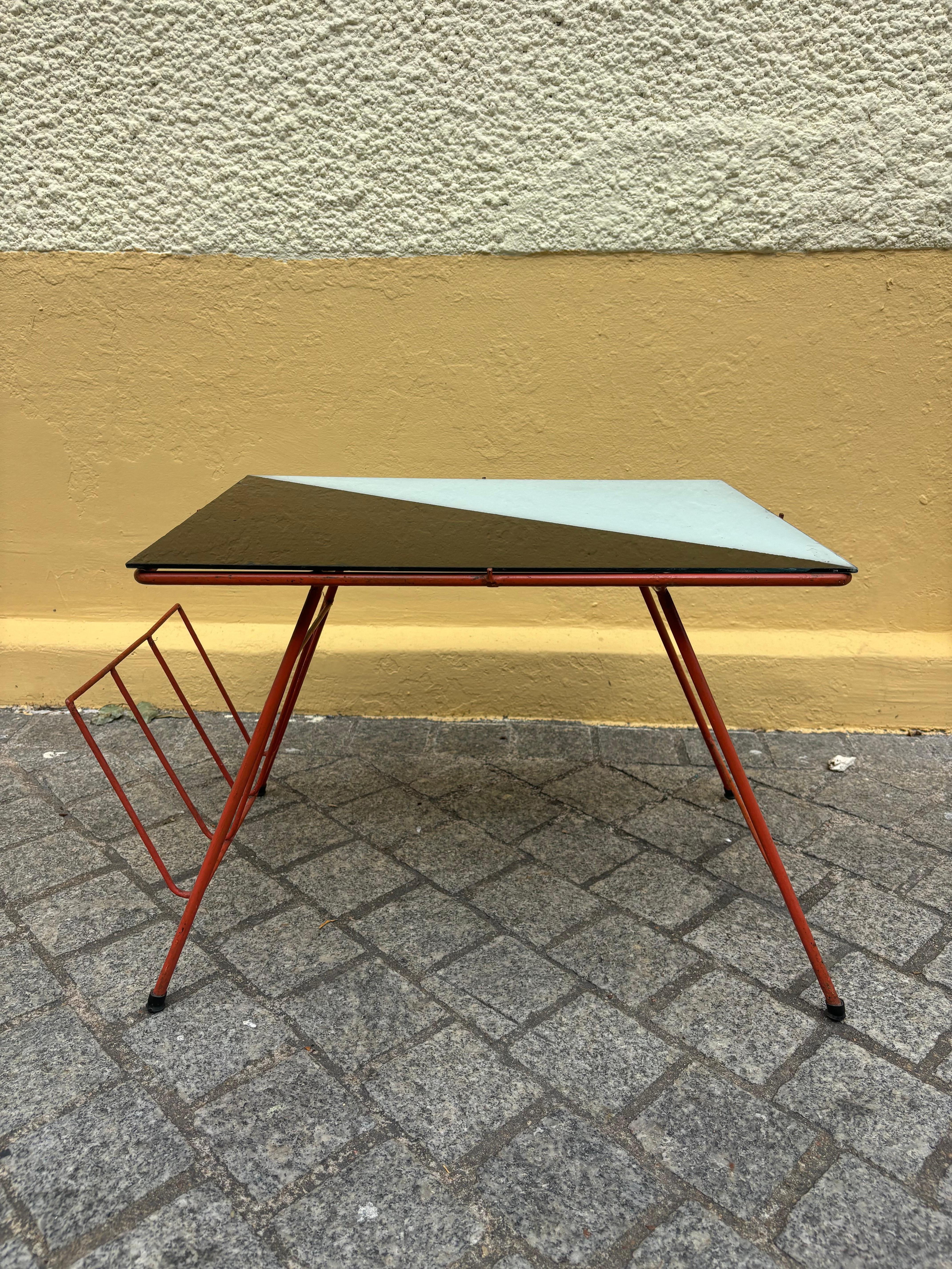 Side table with Magazine Rack by Abraham Palatnik For Sale 5