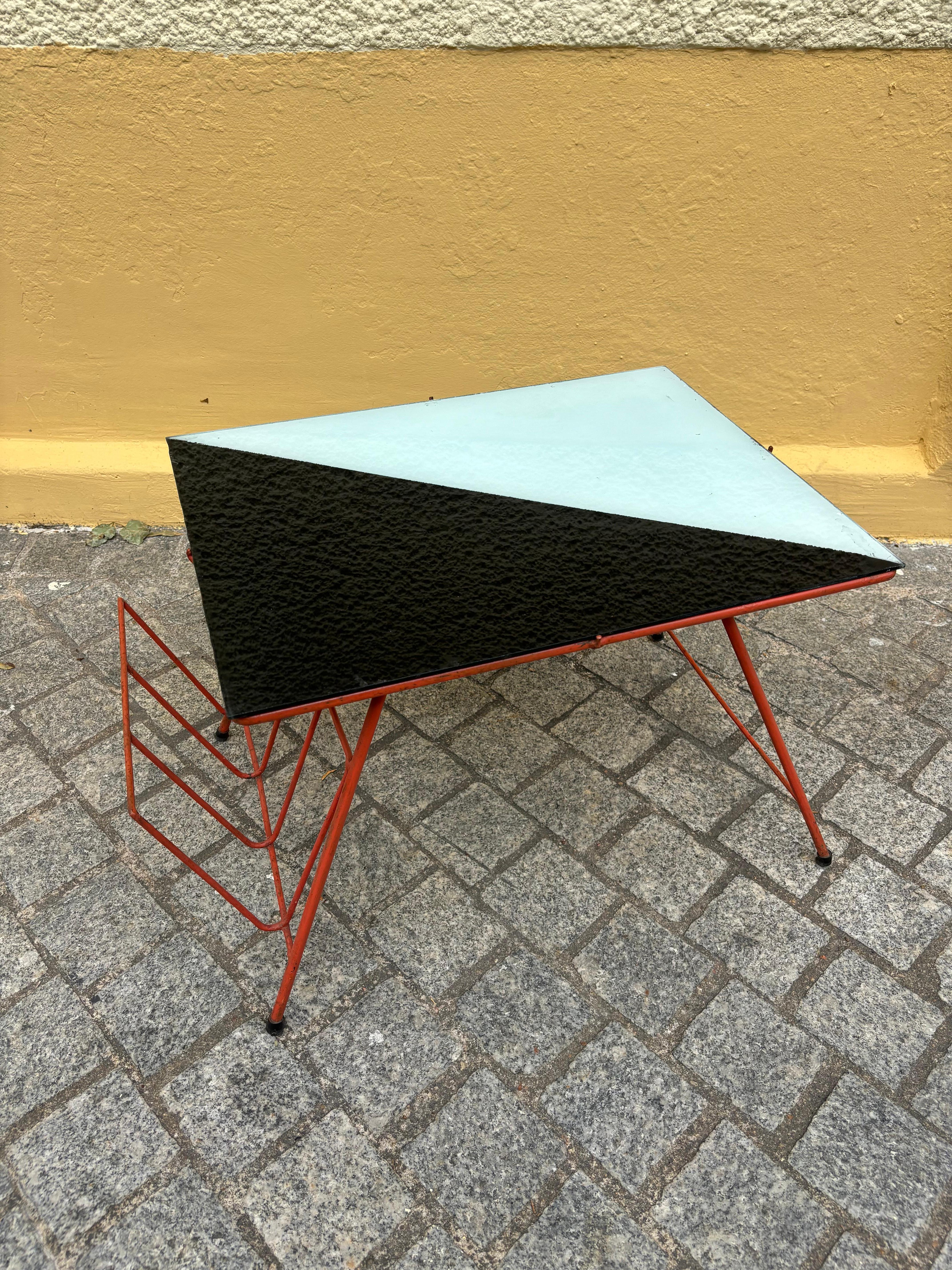 Side table with Magazine Rack by Abraham Palatnik For Sale 9