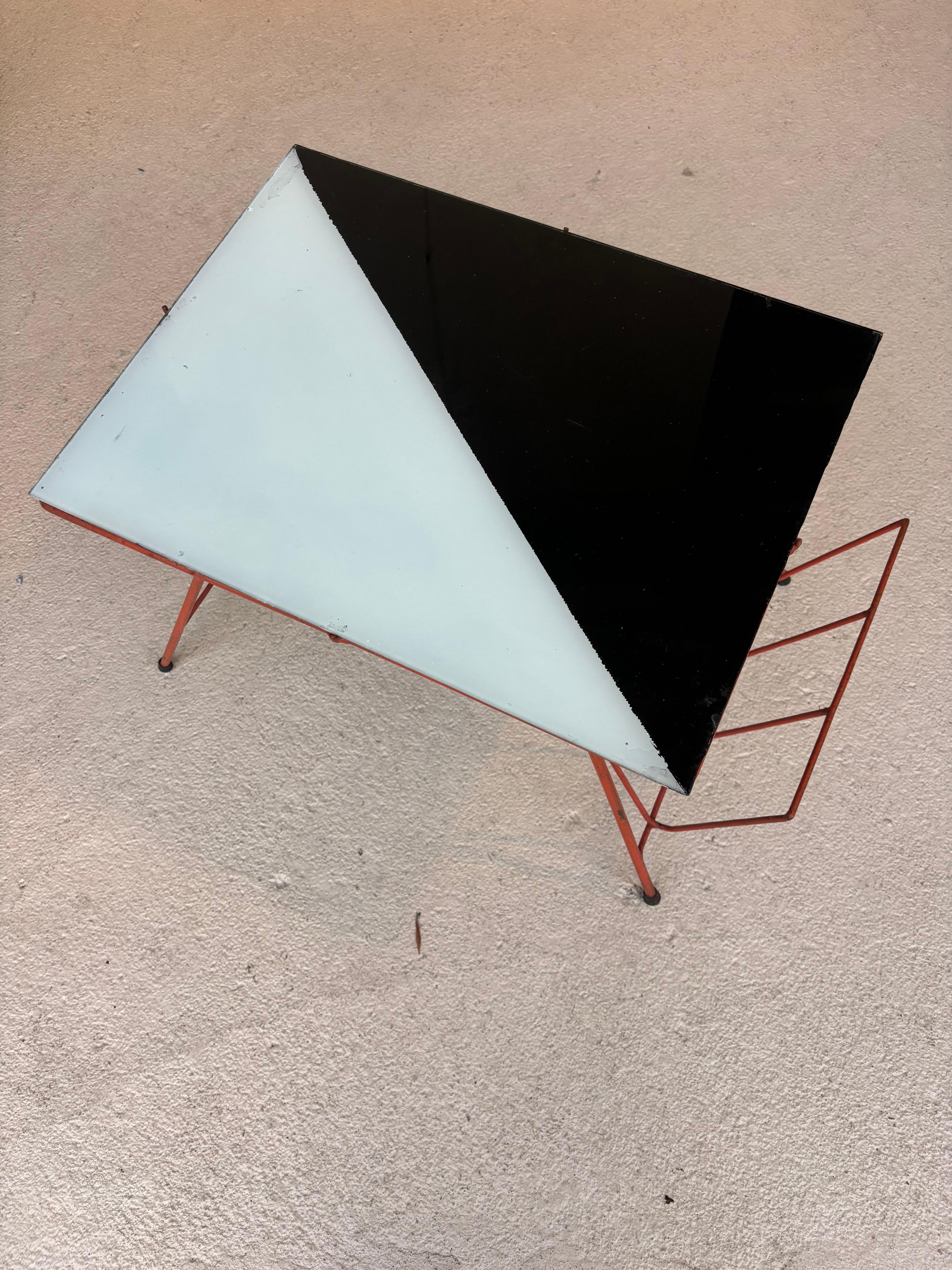 Mid-20th Century Side table with Magazine Rack by Abraham Palatnik For Sale