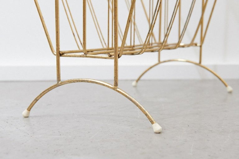 Side Table with Magazine Rack Tatjana White, 1950s For Sale at 1stDibs