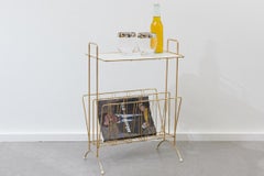 Side Table with Magazine Rack Tatjana White, 1950s