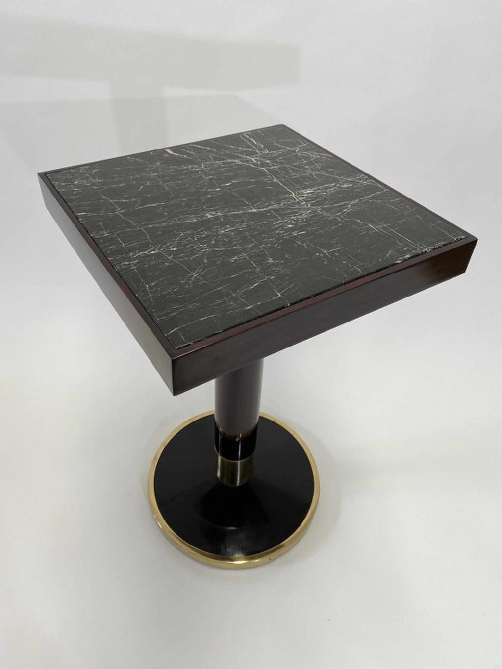 Vienna Secession Side Table with Marble by Thonet For Sale