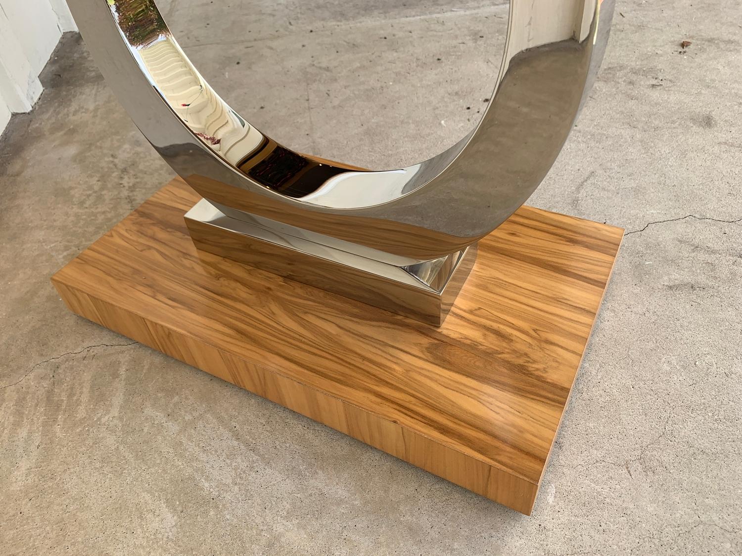 Side Table with Mirror Insert Top by Century 6