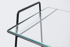 Side Table with Newspaper Rack String Cristallino, 1950s