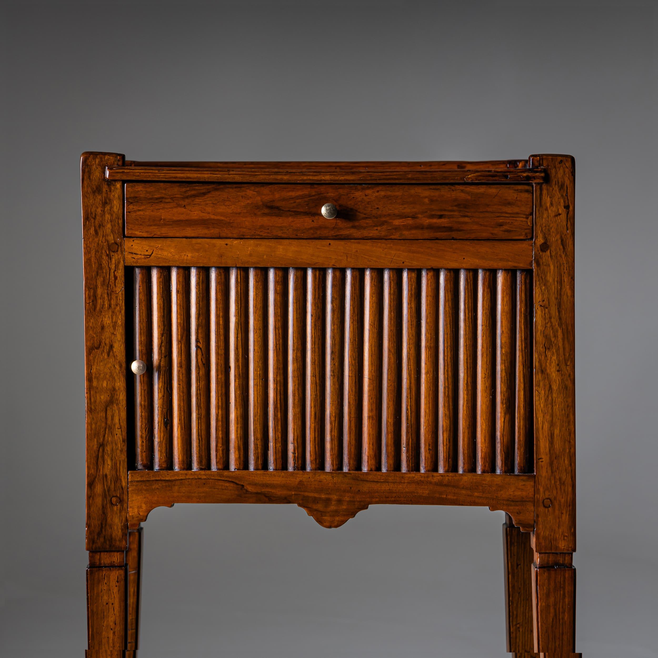 Side Table with Tambour Door, circa 1800 In Good Condition In Greding, DE