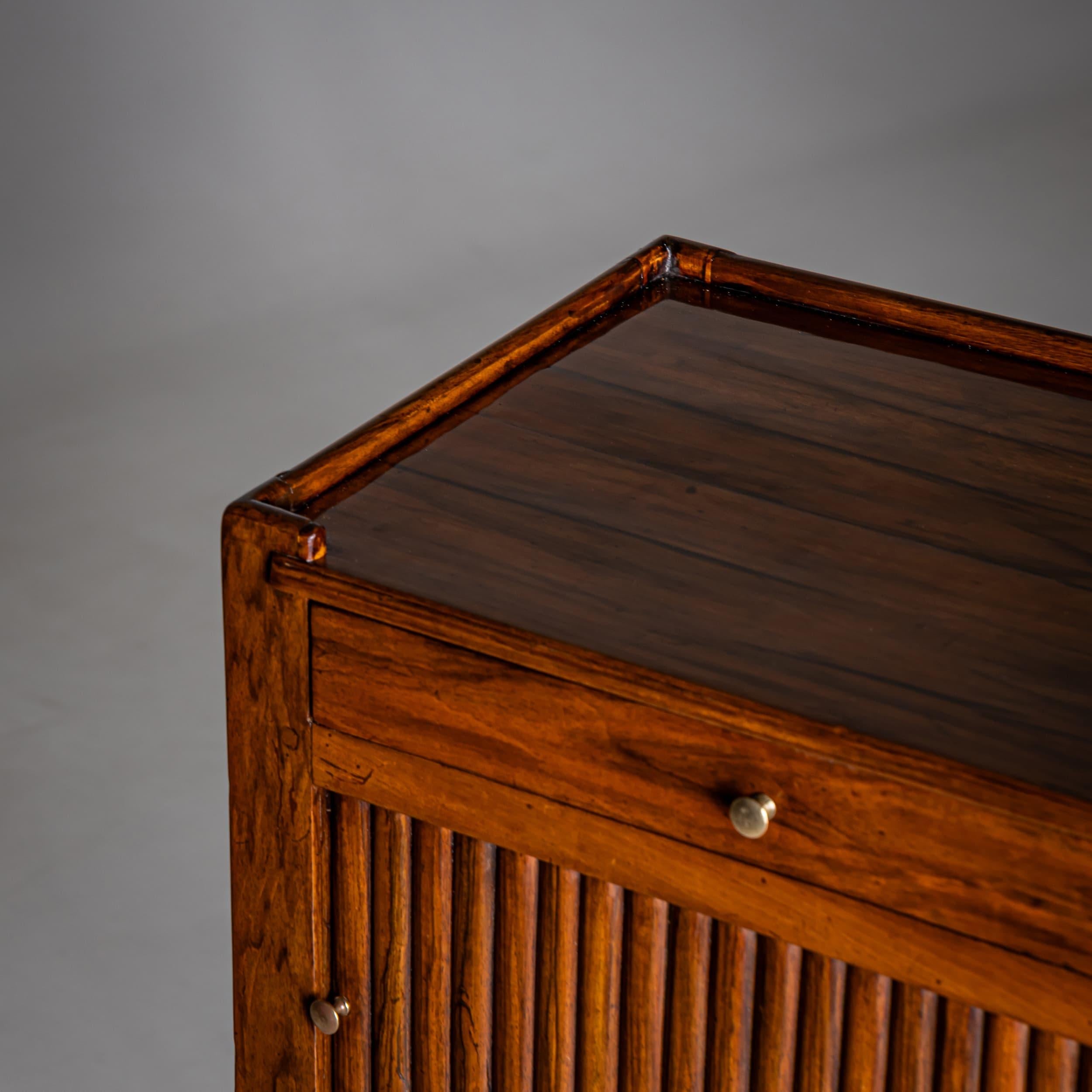 Side Table with Tambour Door, circa 1800 3