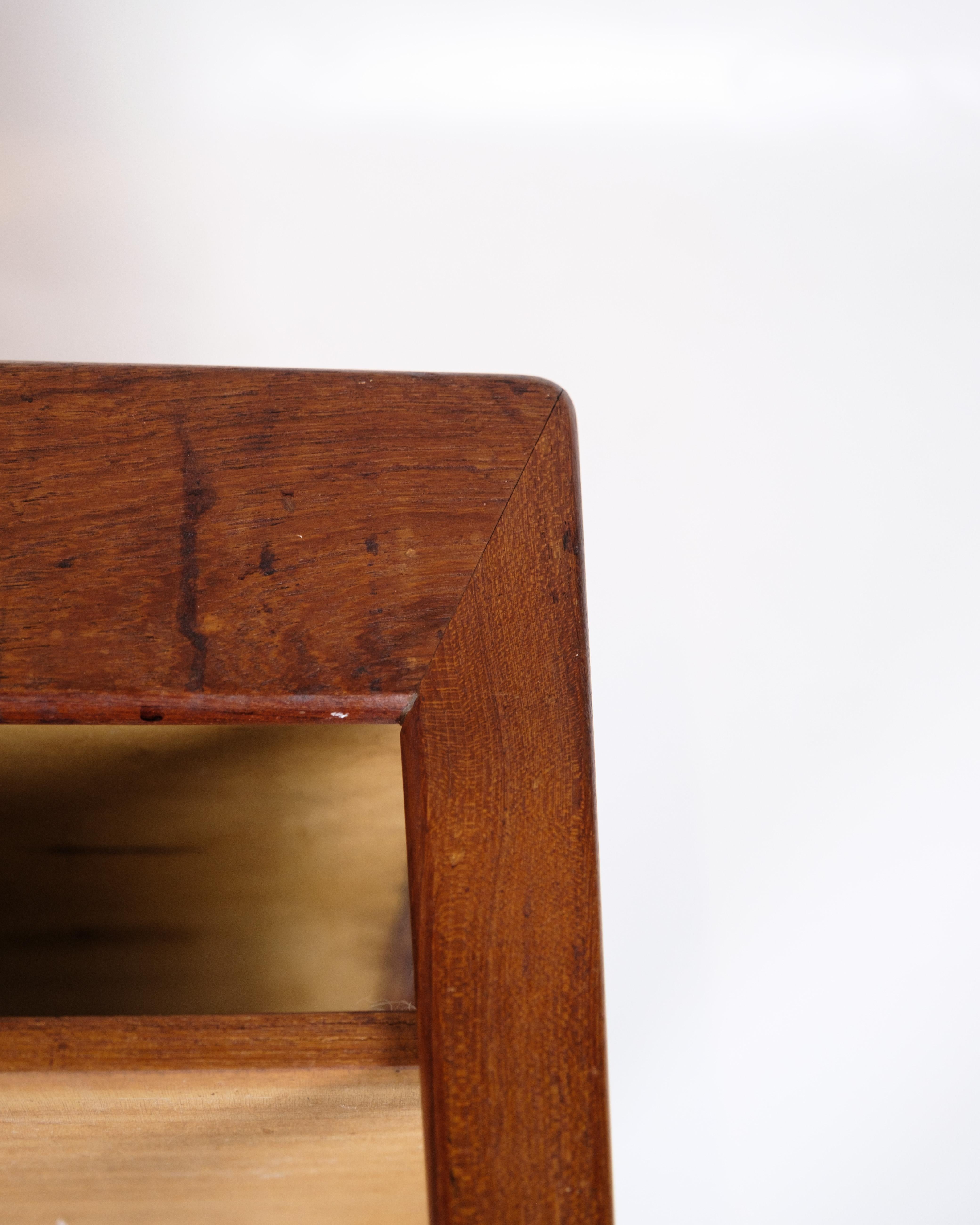 Side Table With Wheels Made In Teak, Danish Design From 1960s For Sale 5