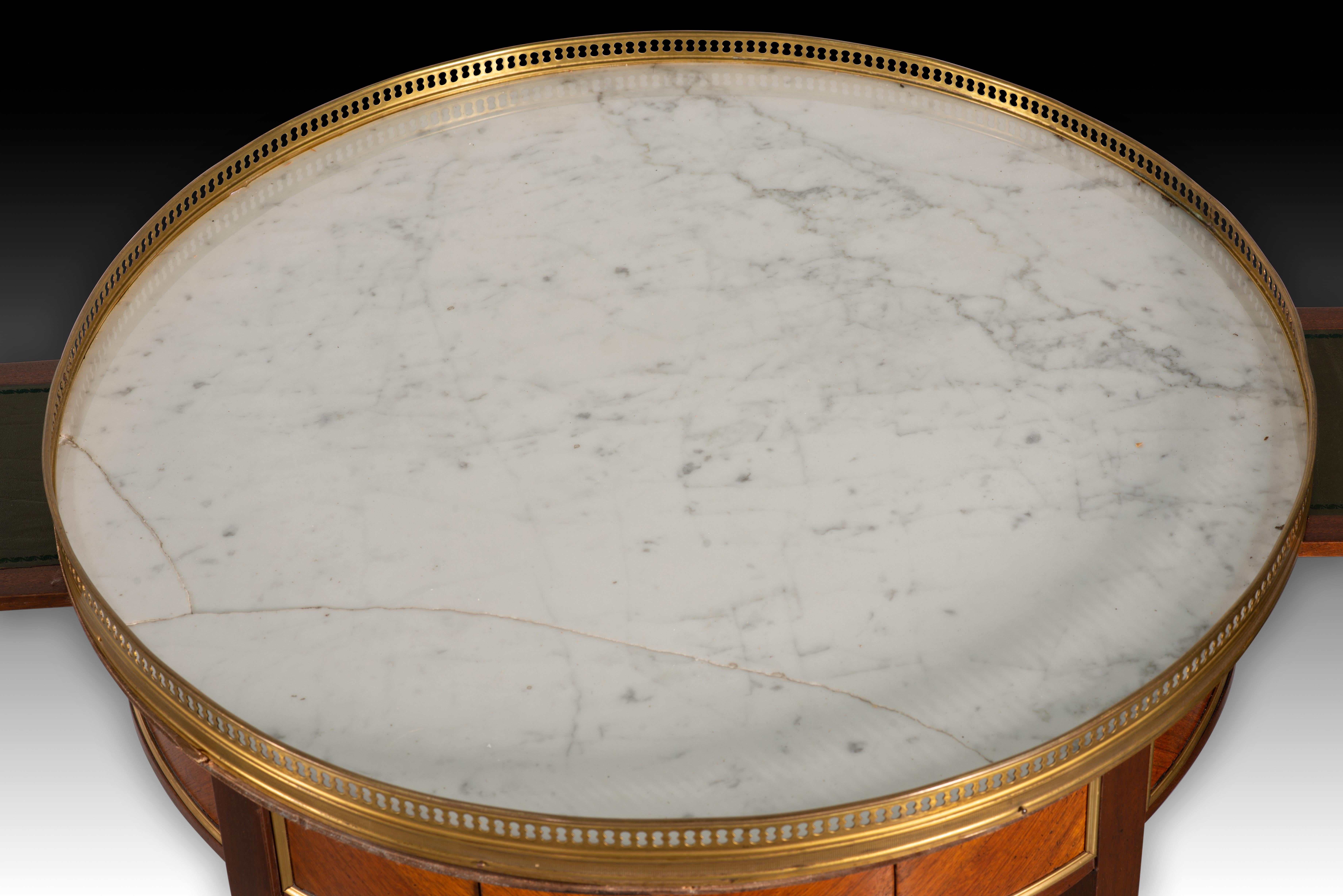 Autre Table d'appoint. Wood, marbre, bronze. XIXème siècle. en vente