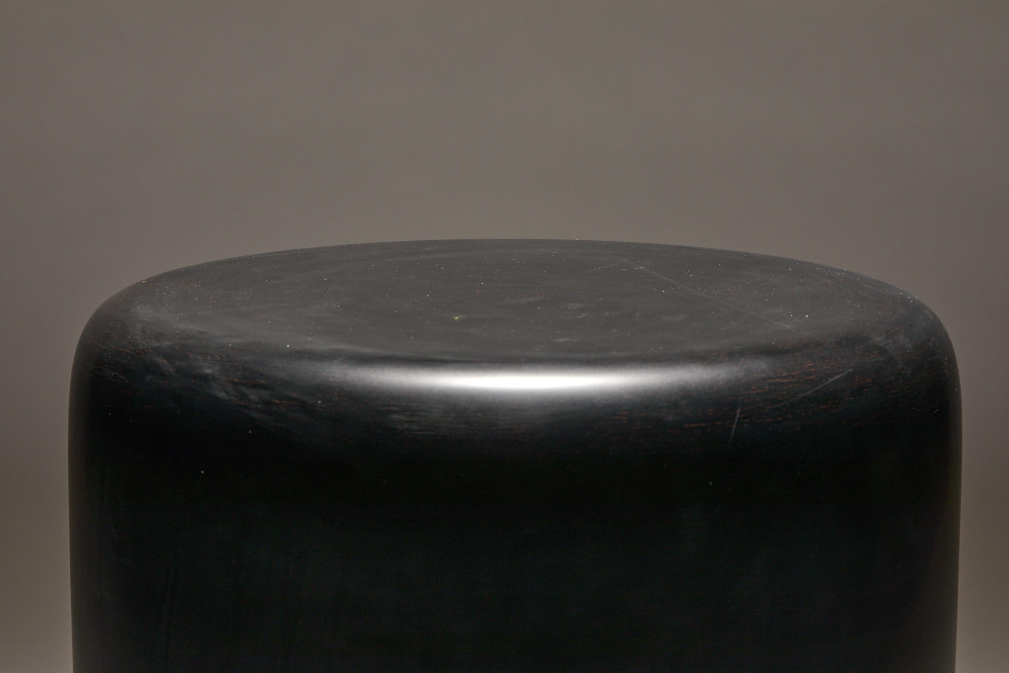 Lacquered Side Table XXL, Black & Brown DOT by Reda Amalou Design, 2021 - Mate lacquer For Sale