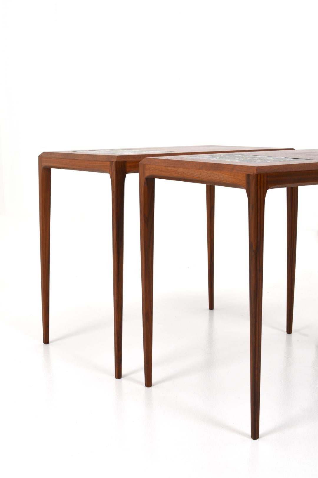 Danish Side Tables by Johannes Andersen for Silkeborg Møbelfabrik, 1960s, Set of 2