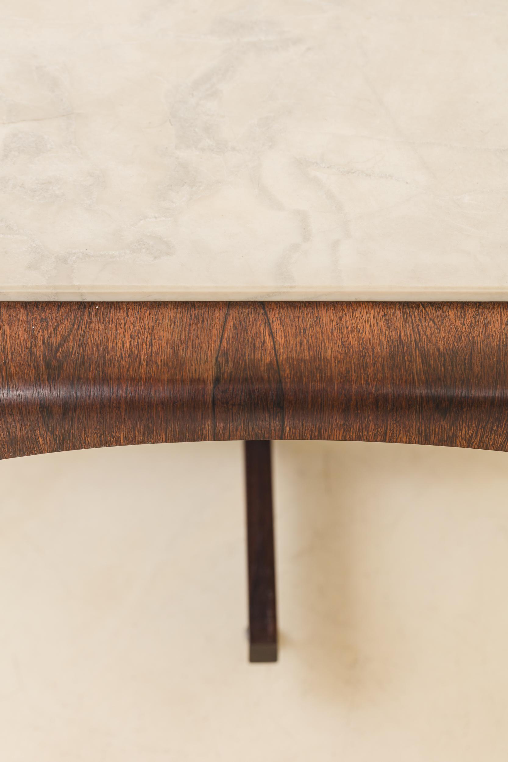 Side Tables by Jorge Zalszupin, Molded Rosewood and Mable, Brazil, 1964 In Good Condition For Sale In New York, NY