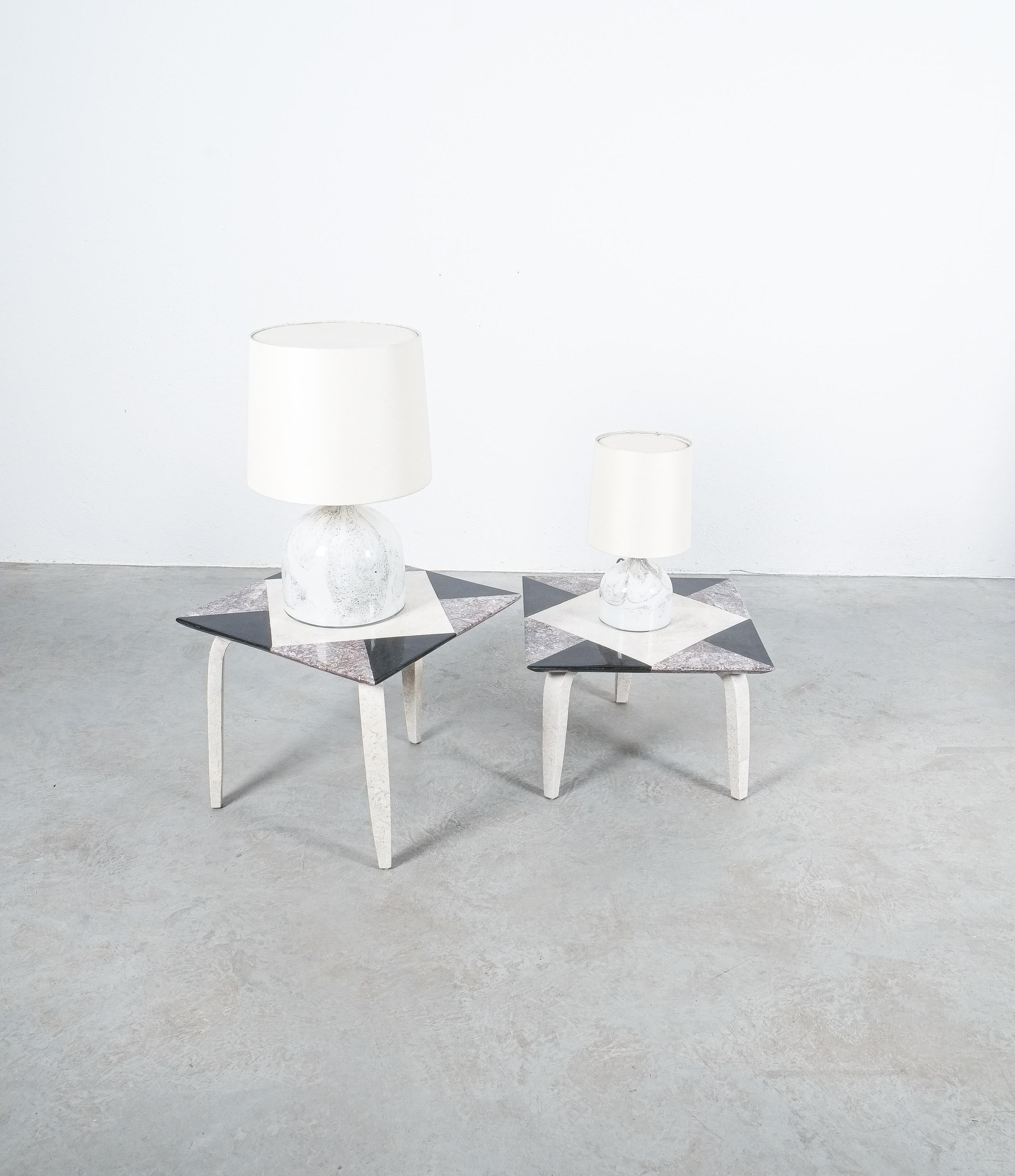 Side Tables From Mosaic Marble Tiles, Italy, circa 1970 For Sale 1