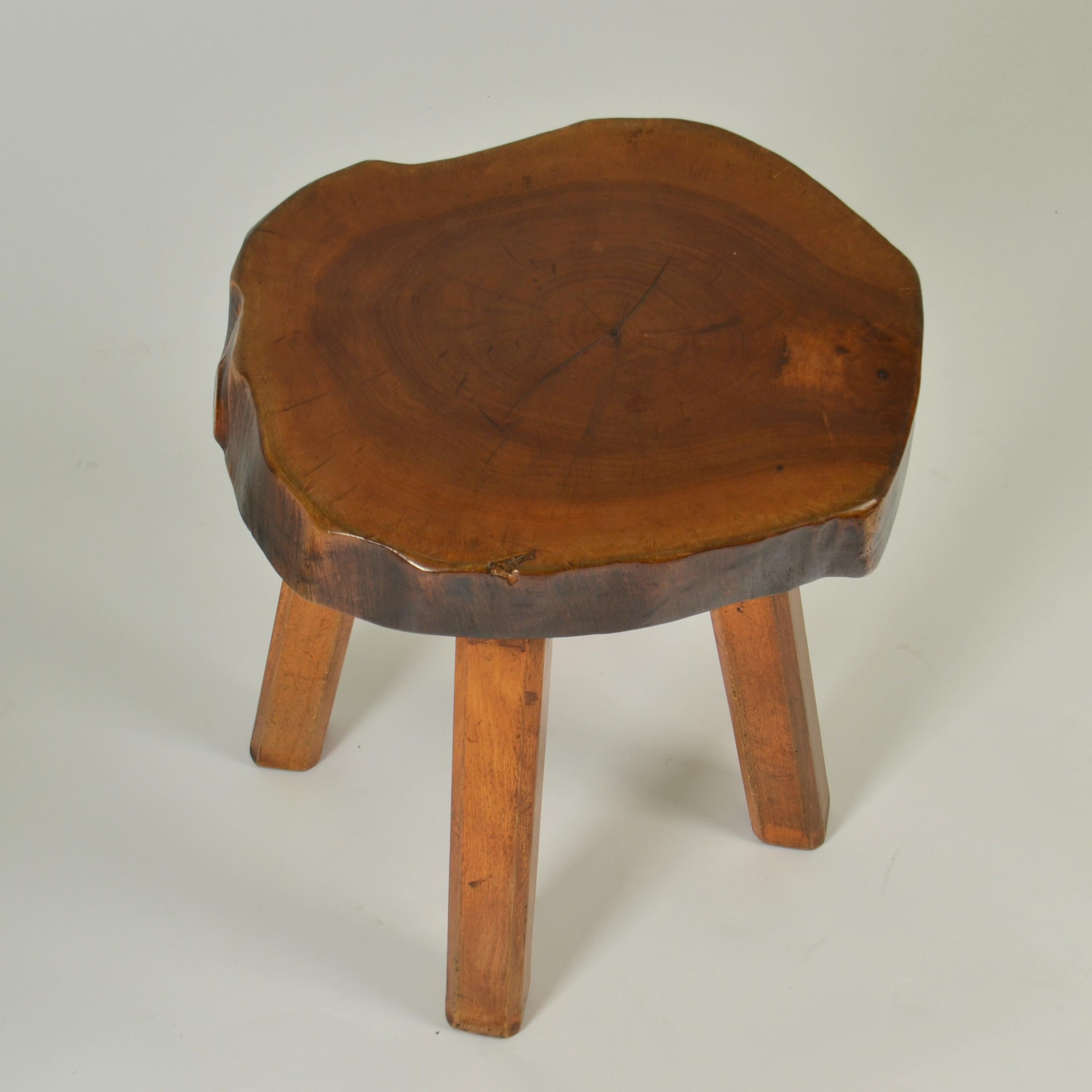 Side Tables or Stools Burr Wood 1970s For Sale 4