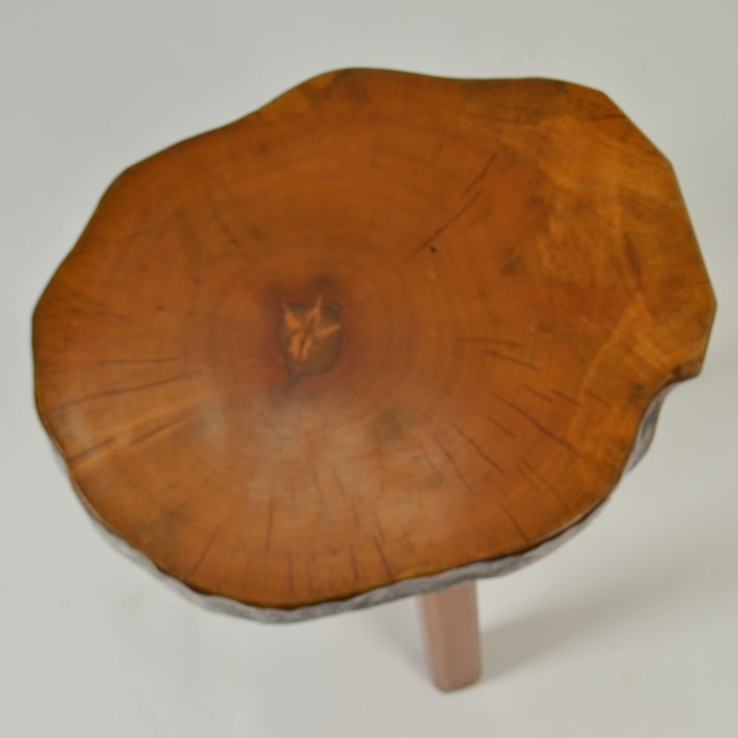 Side Tables or Stools Burr Wood 1970s In Excellent Condition For Sale In London, GB