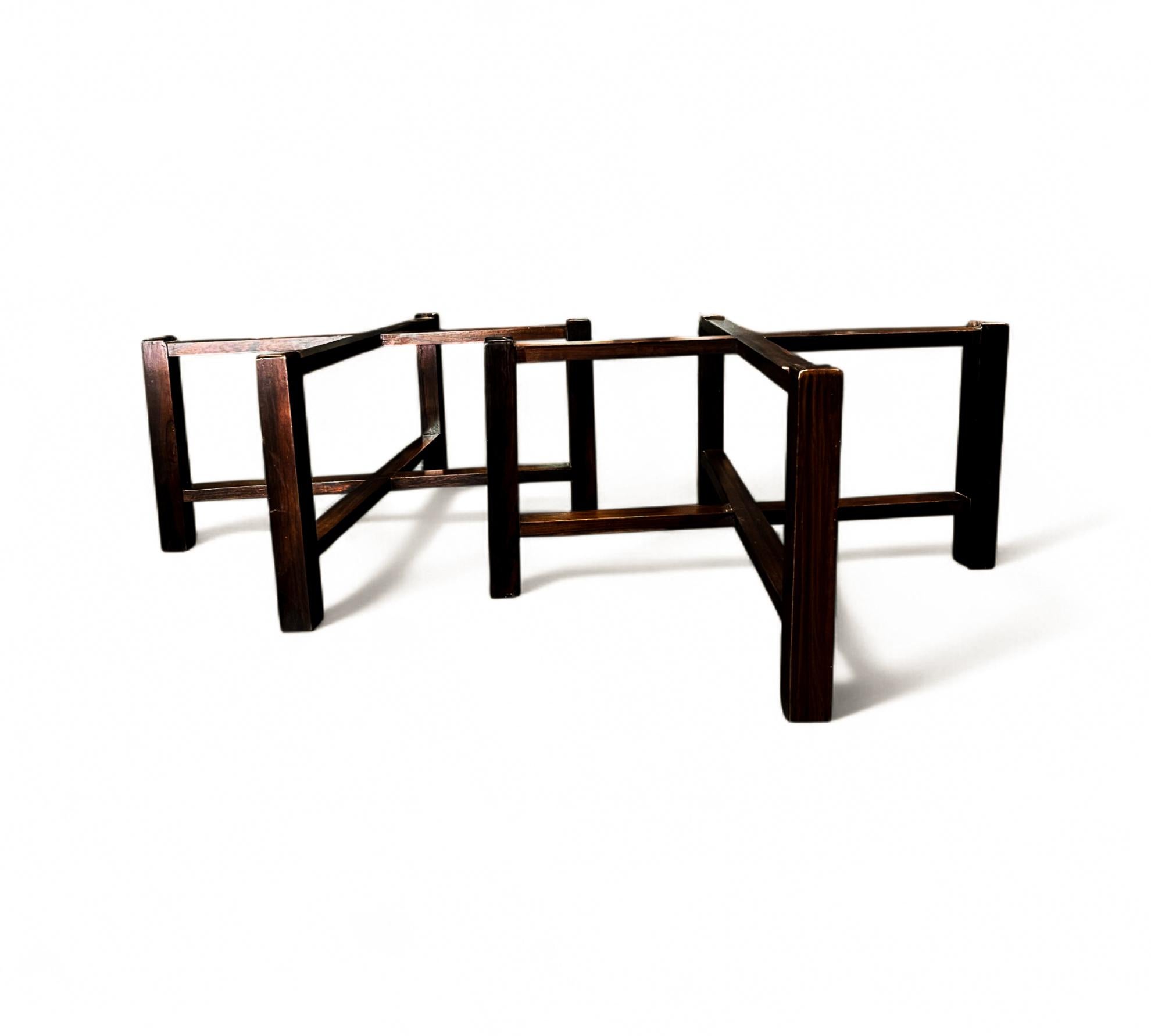 Side tables in Hardwood & Pink Granite, Unknown, 1960s - Lot 675 For Sale 1