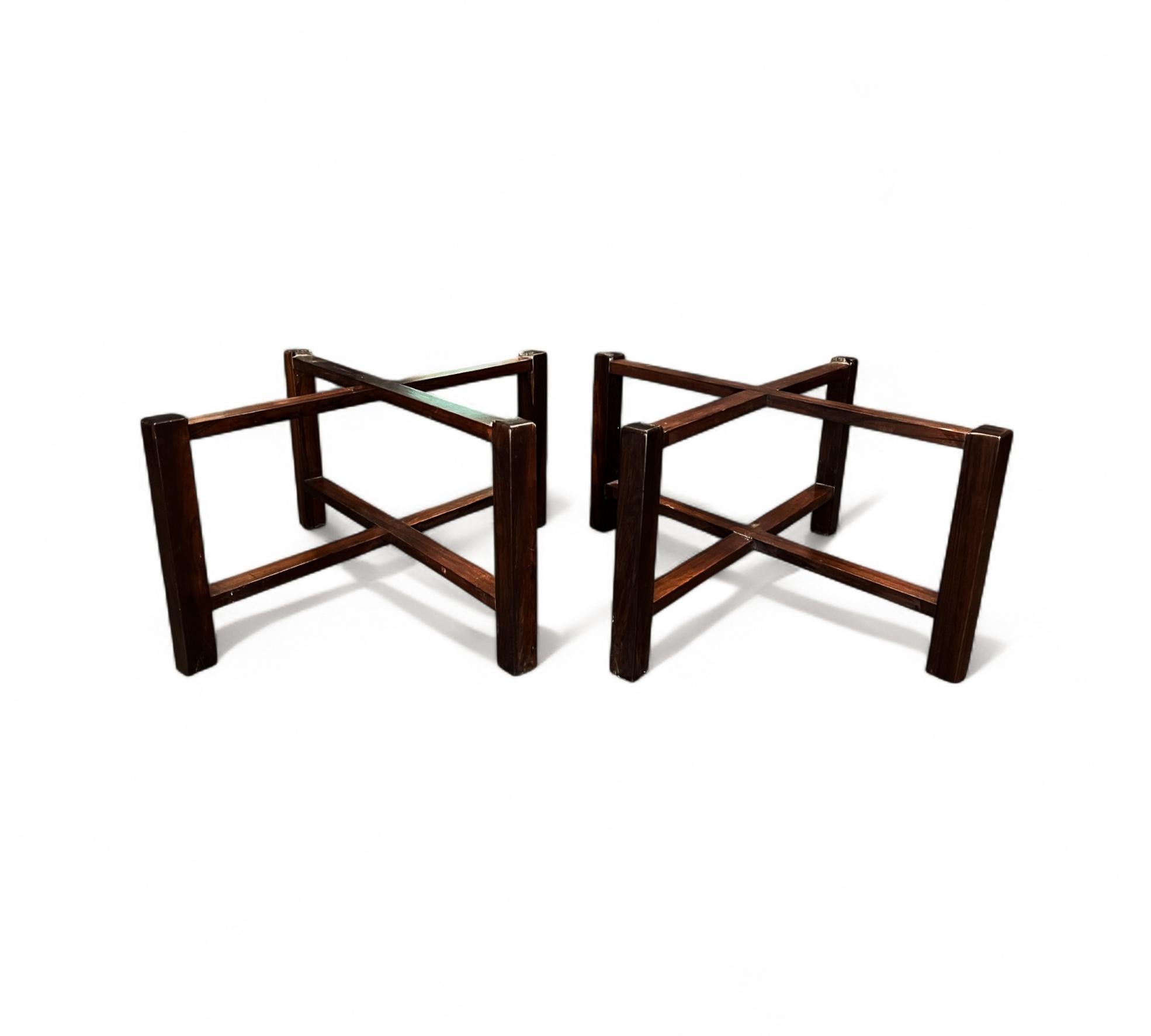 Side tables in Hardwood & Pink Granite, Unknown, 1960s - Lot 675 For Sale 2