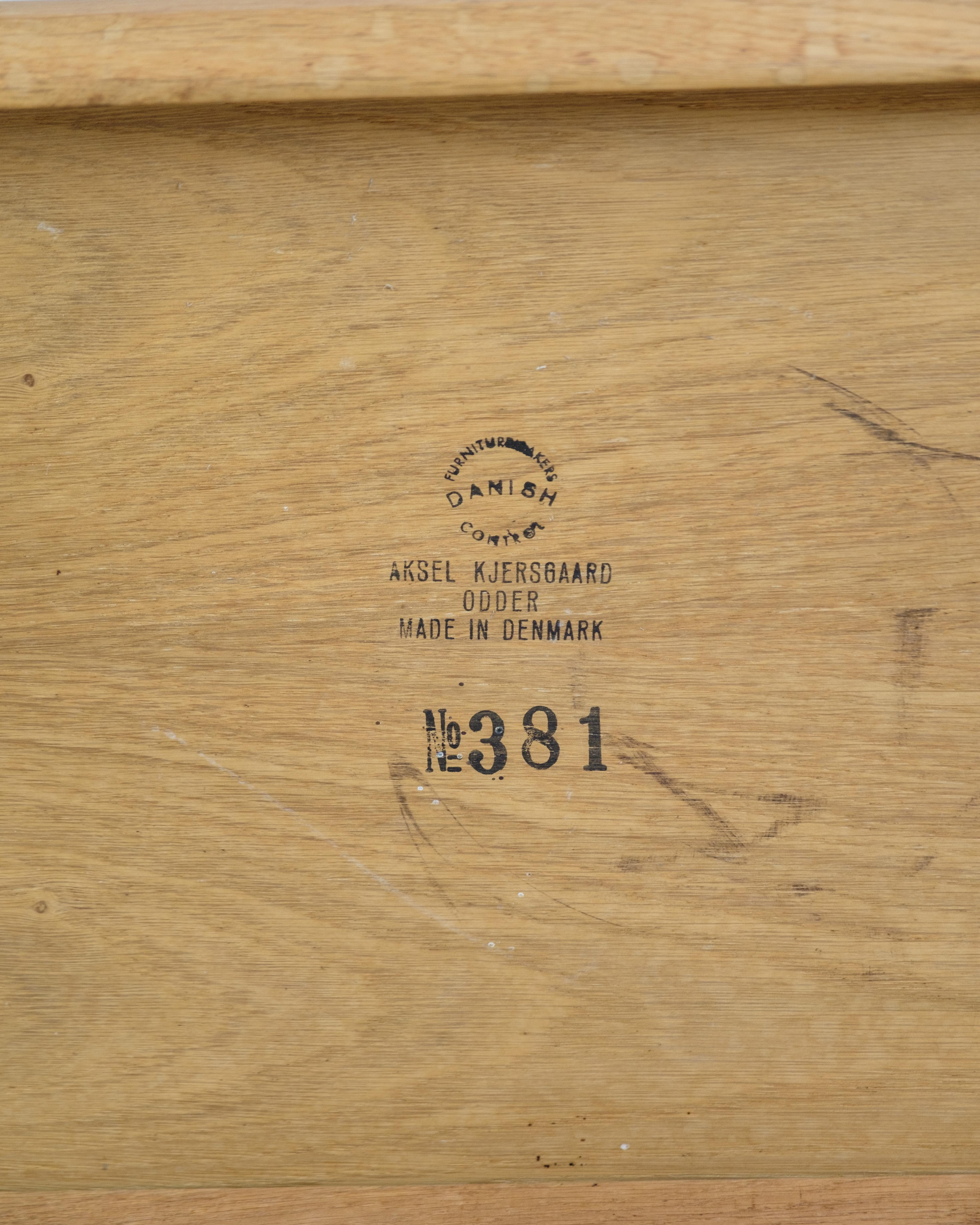 Mid-20th Century Side tables In Oak, Model 381 Designed By Aksel Kjersgaard Odder From 1960s For Sale