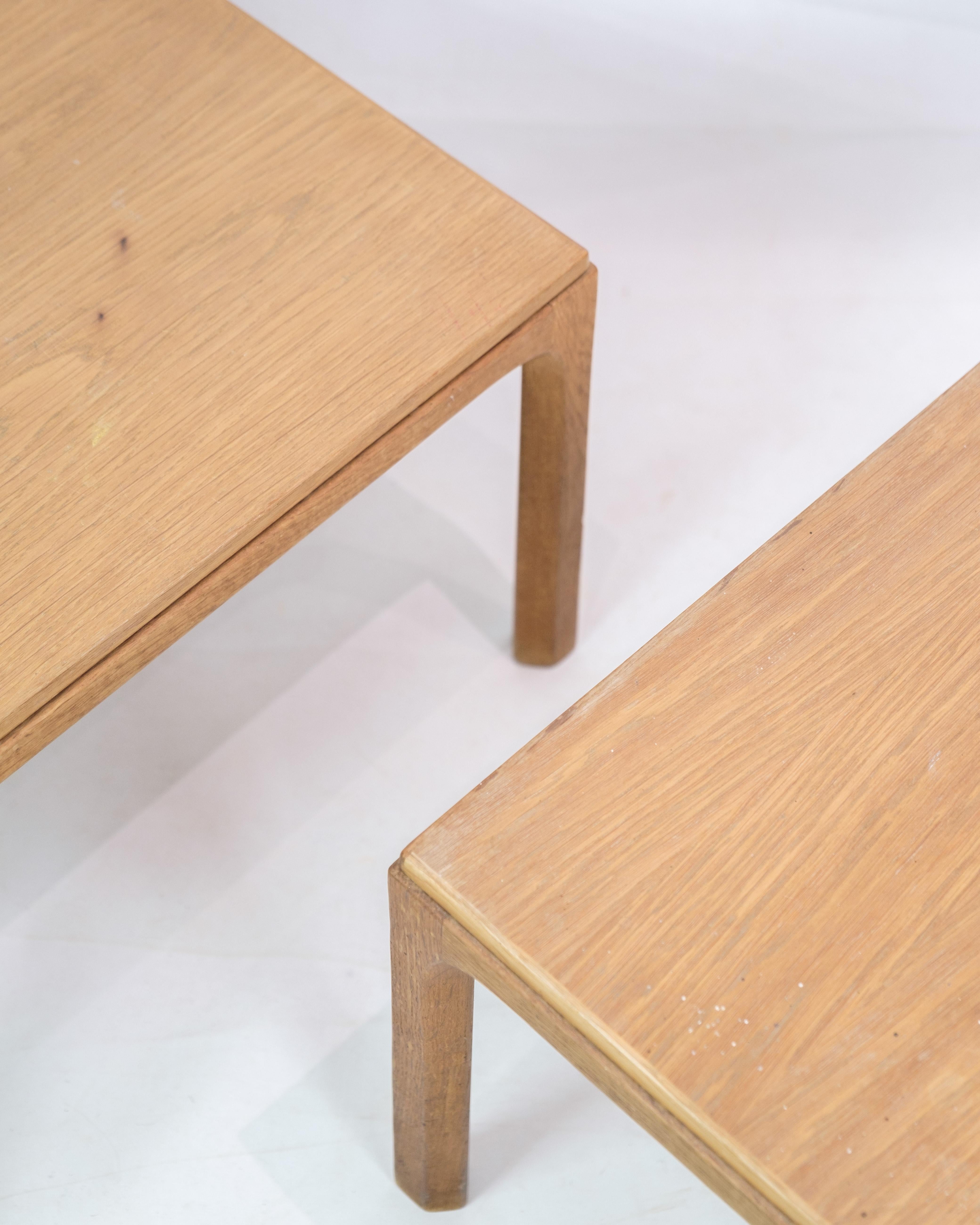Side tables In Oak, Model 381 Designed By Aksel Kjersgaard Odder From 1960s For Sale 1