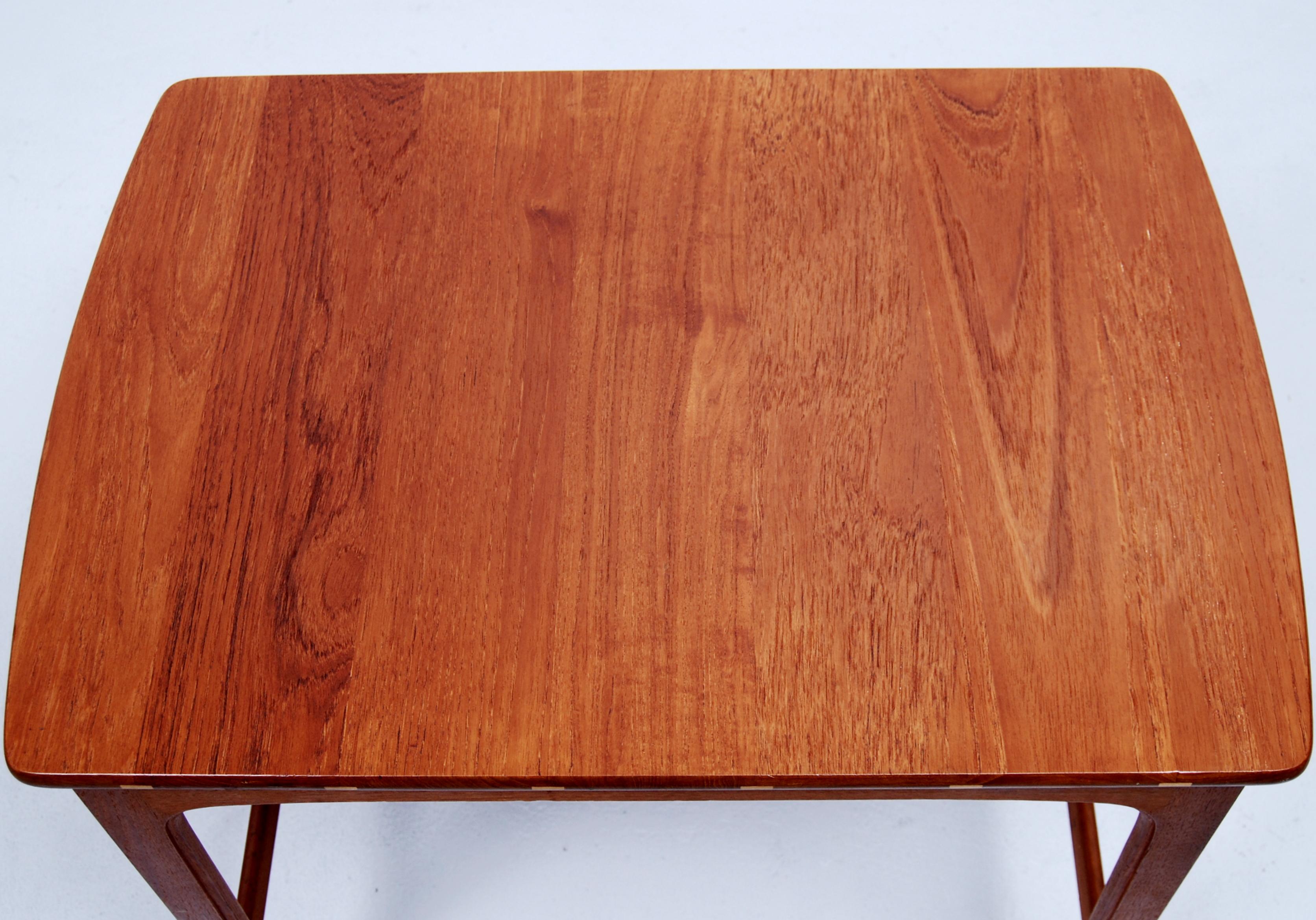 Scandinavian Modern Side Tables in Solid Teak by Yngvar Sandström for Säffle Möbelfabrik, 1960s