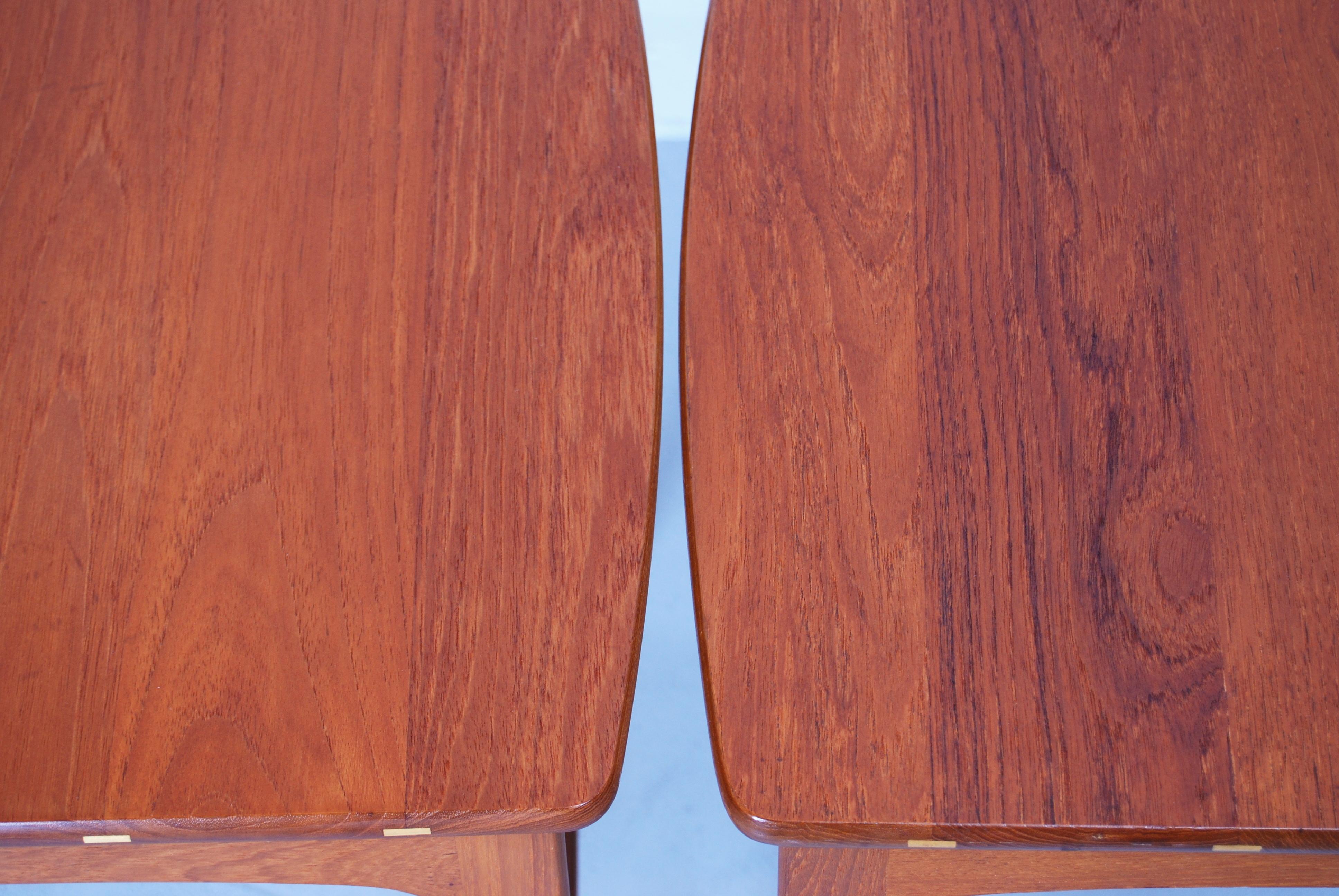 Swedish Side Tables in Solid Teak by Yngvar Sandström for Säffle Möbelfabrik, 1960s