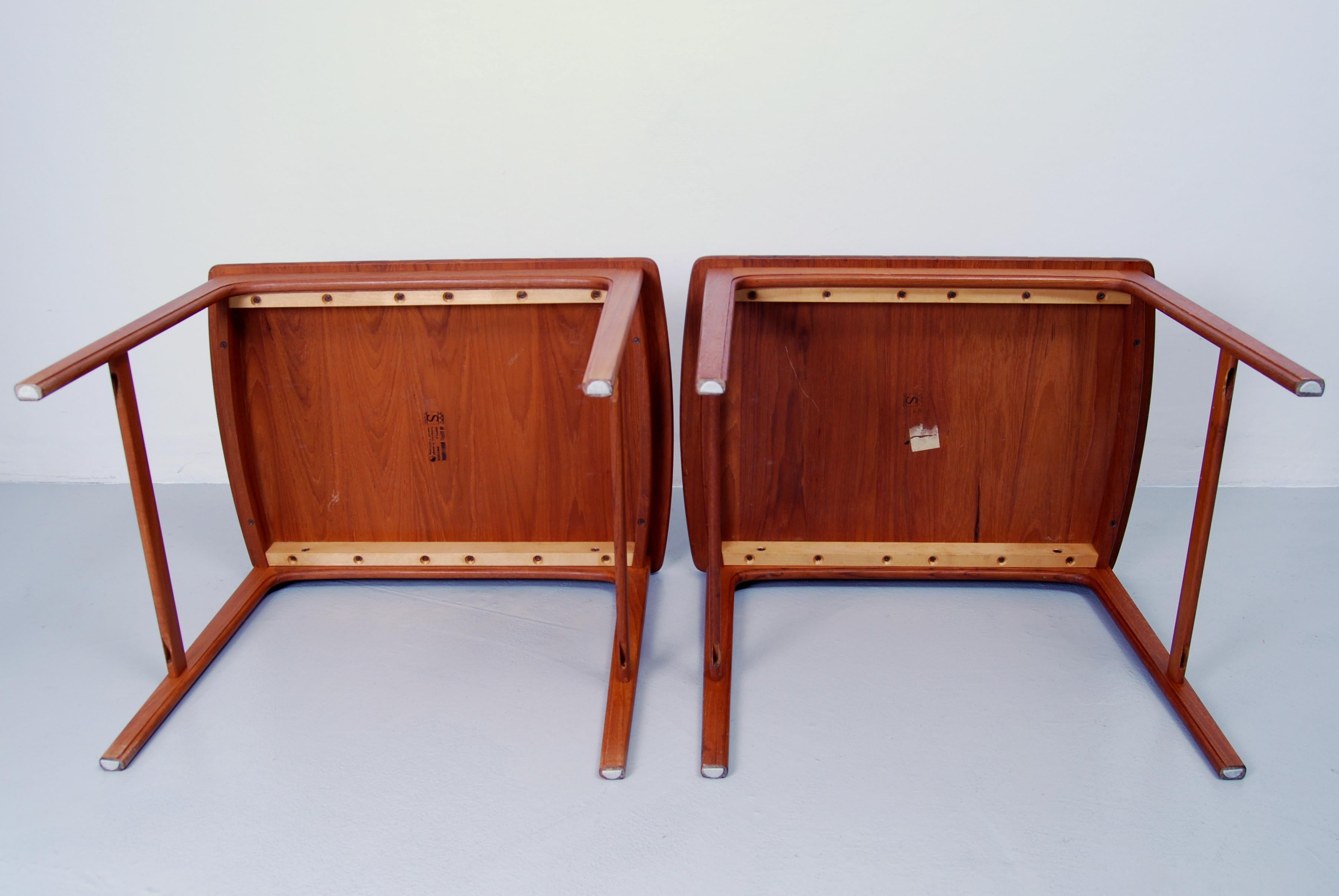 20th Century Side Tables in Solid Teak by Yngvar Sandström for Säffle Möbelfabrik, 1960s