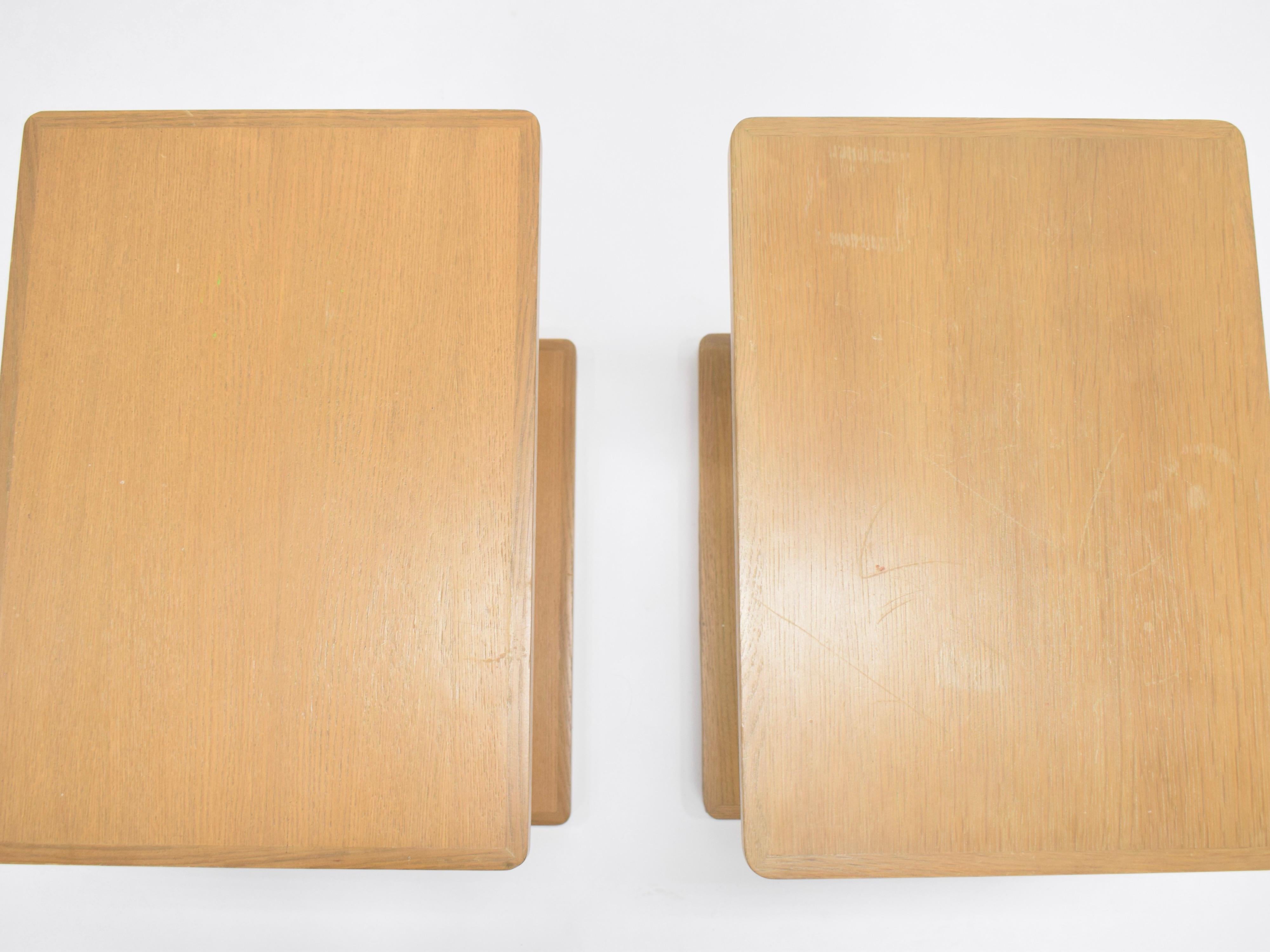 Cerused Side Tables in the style of Dupre Lafon  For Sale
