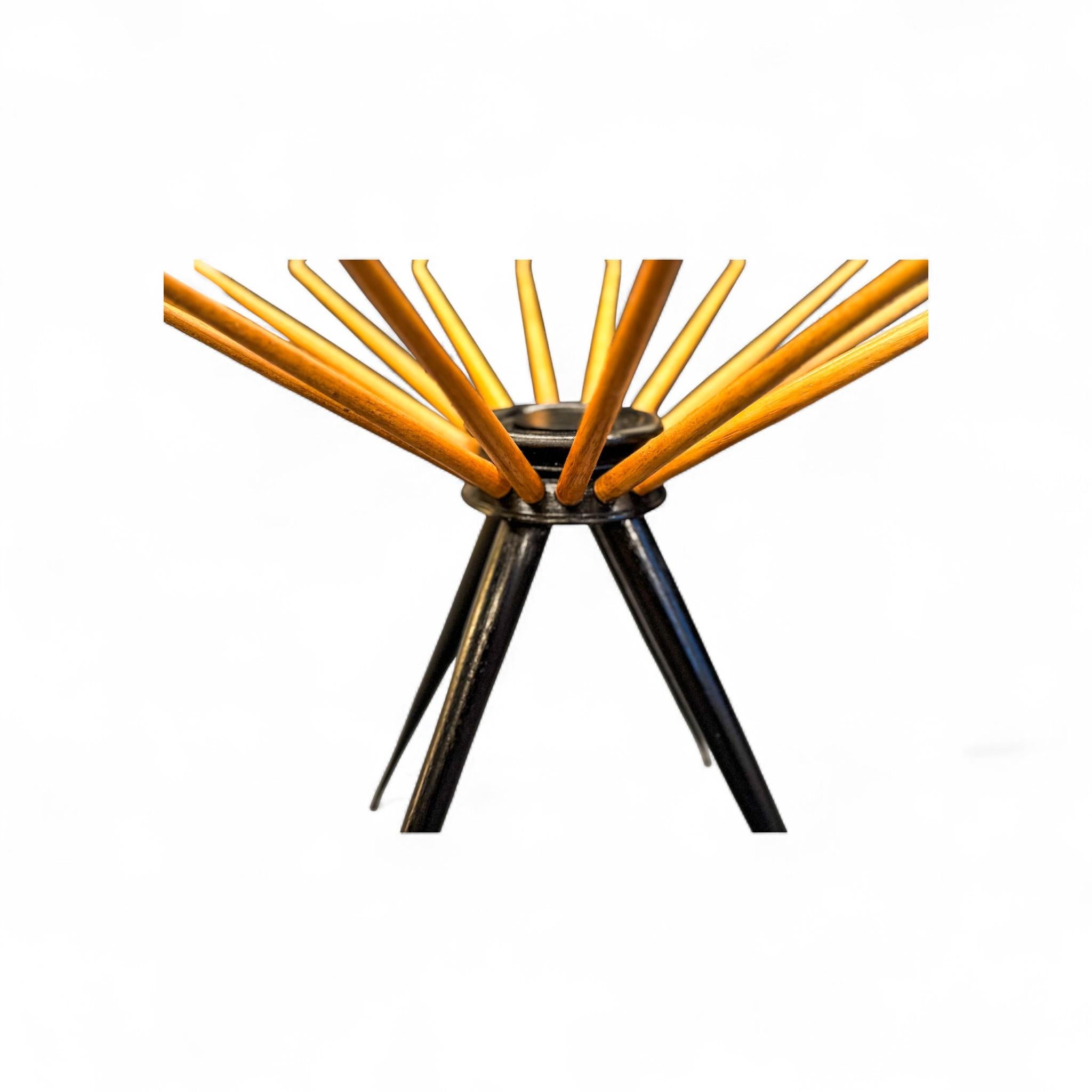Mesas auxiliares de madera noble bicolor y cristal, Giuseppe Scapinelli, años 50 - Lote 768A en venta 3