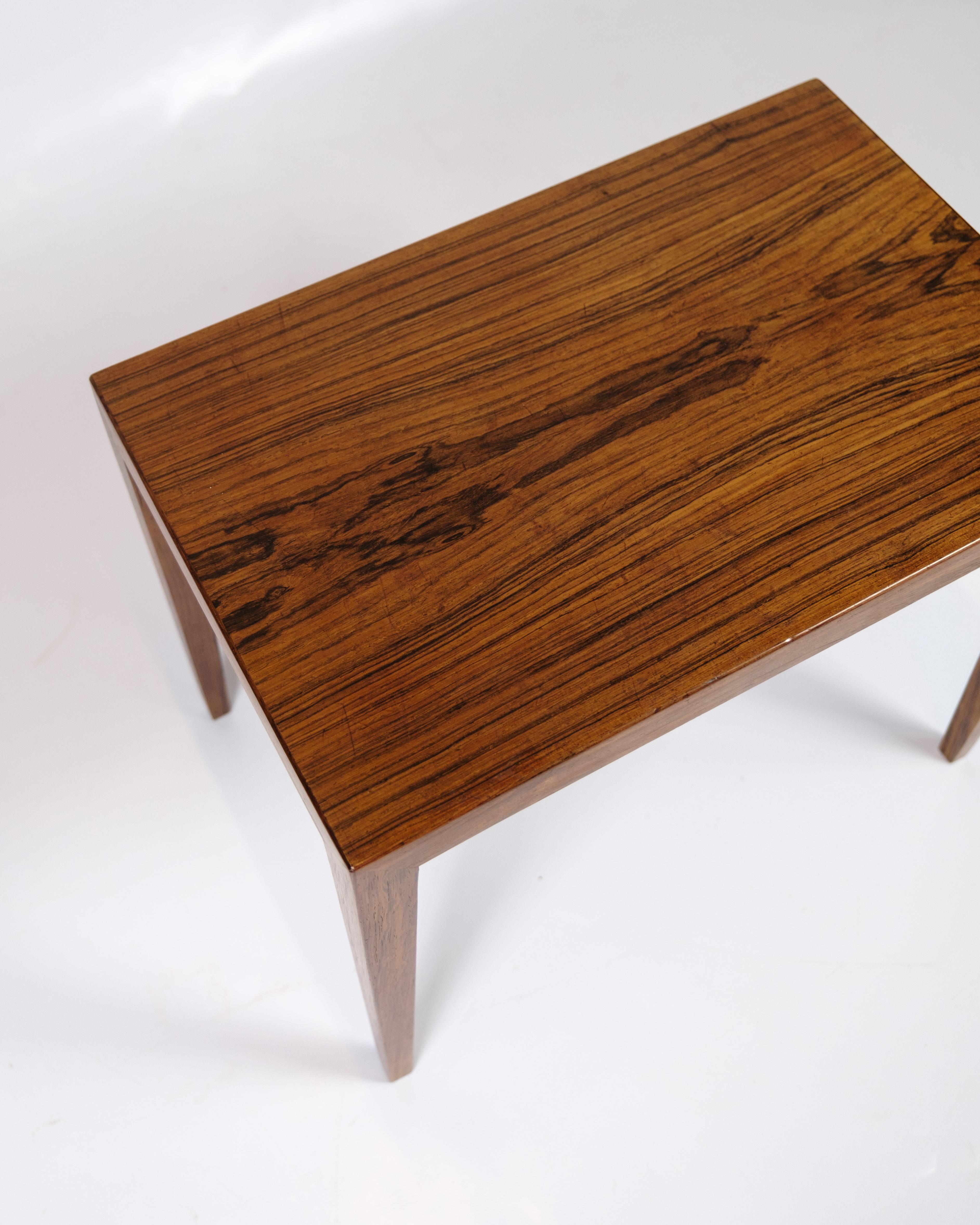 Tables d'appoint modèle 41B fabriquées en bois de rose par Severin Hansen pour Haslev Furniture en vente 4