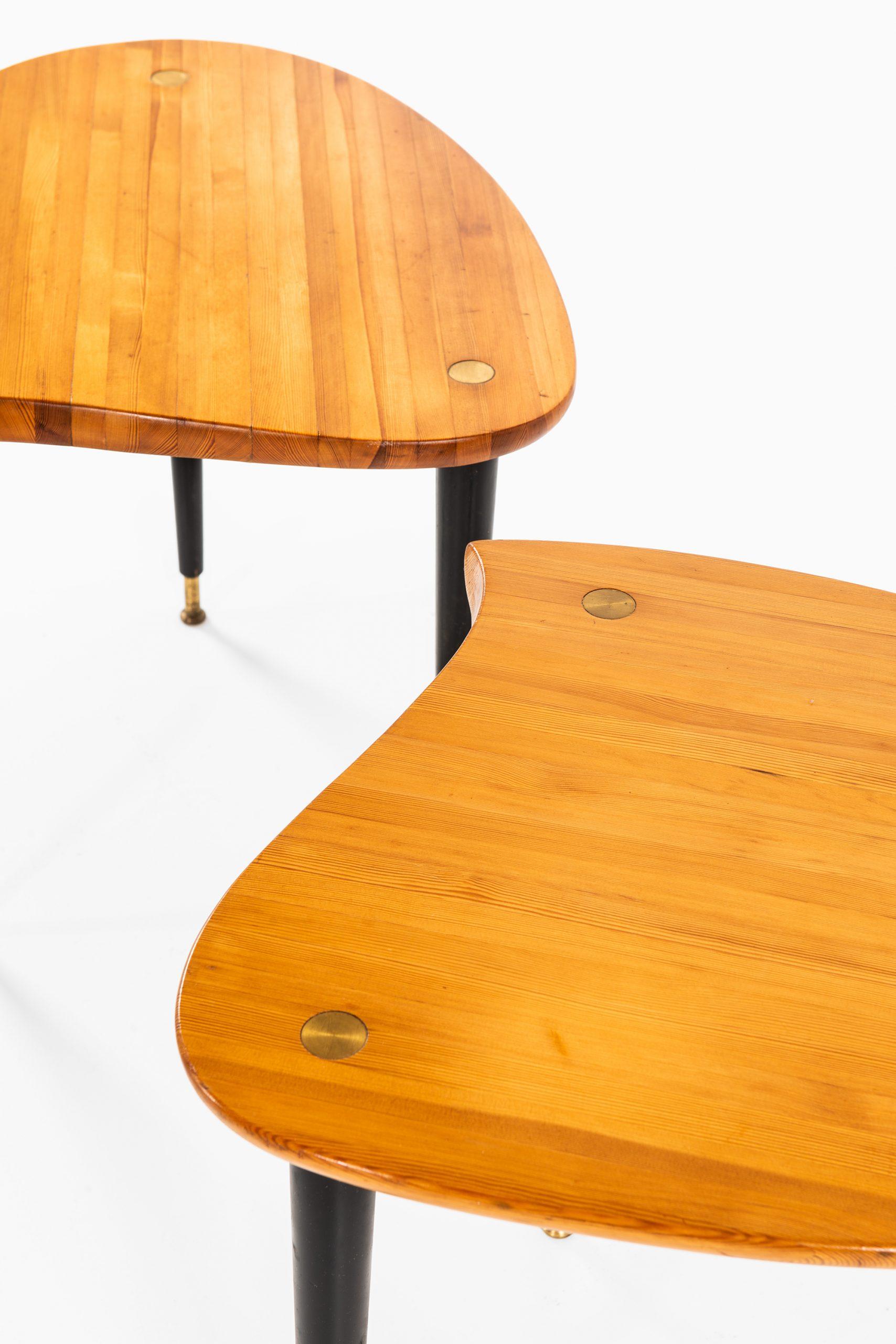 Mid-20th Century Side Tables Produced by Svensk Fur in Sweden For Sale