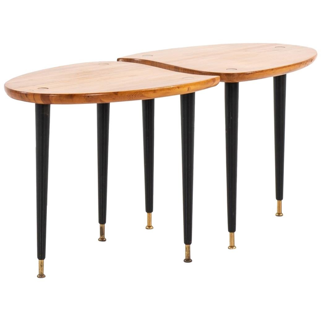 Side Tables Produced by Svensk Fur in Sweden For Sale