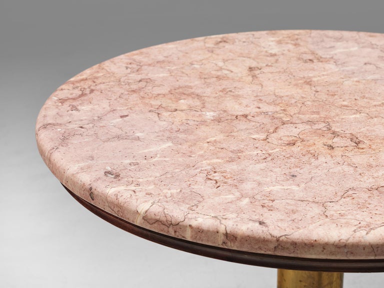 Side Tables with Rose Marble Top For Sale at 1stDibs