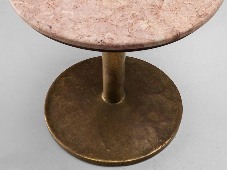 Side Tables with Rose Marble Top For Sale at 1stDibs