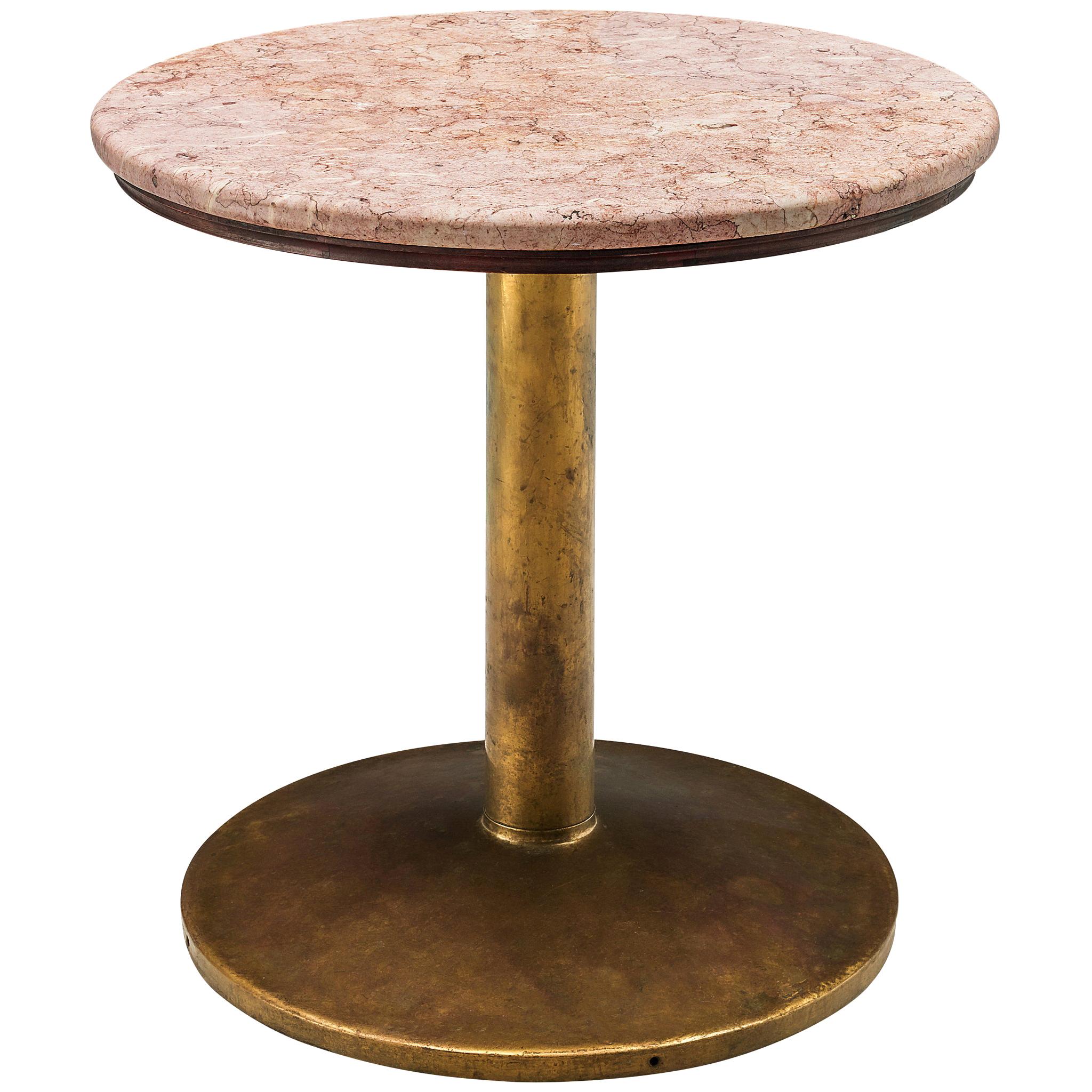 Side Tables with Rose Marble Top