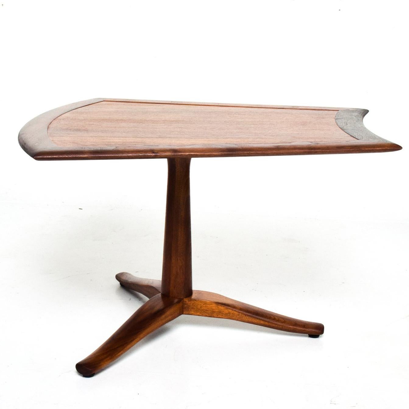 Mid-20th Century 1960s Wedge Side Table Parallel by Barney Flagg Drexel For Sale