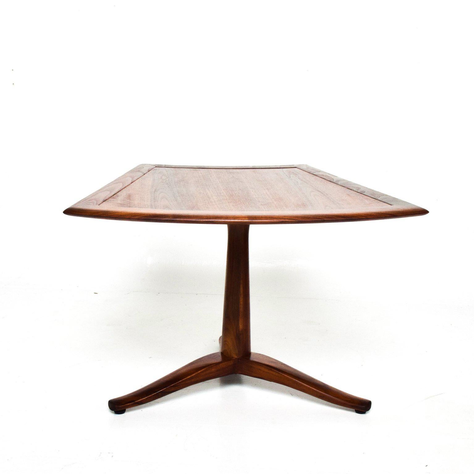 Walnut 1960s Wedge Side Table by Barney Flagg Parallel for Drexel For Sale