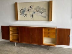 Sideboard and Matching Decorative Art Piece from the Cruise Liner "SS Rotterdam"