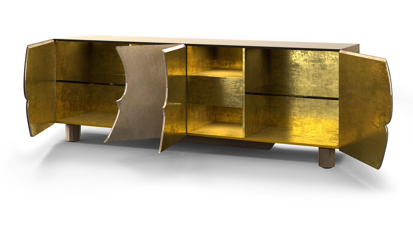 Sideboard Andy, in Ebenholz-Finish, Italien im Angebot 3