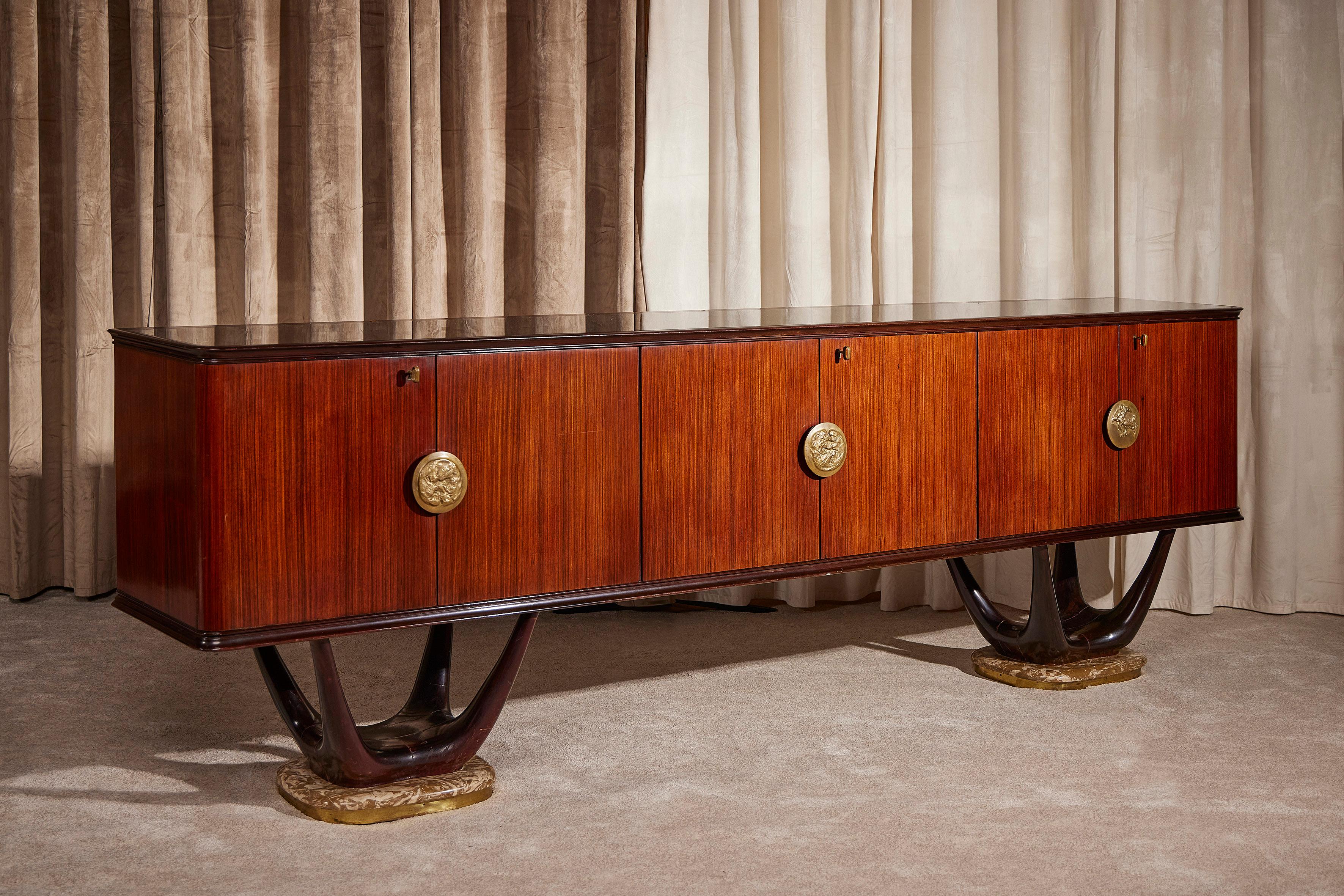 Mid-Century moderno Sideboard anni 50 di Vittorio Dassi per Fratelli Turri in vendita