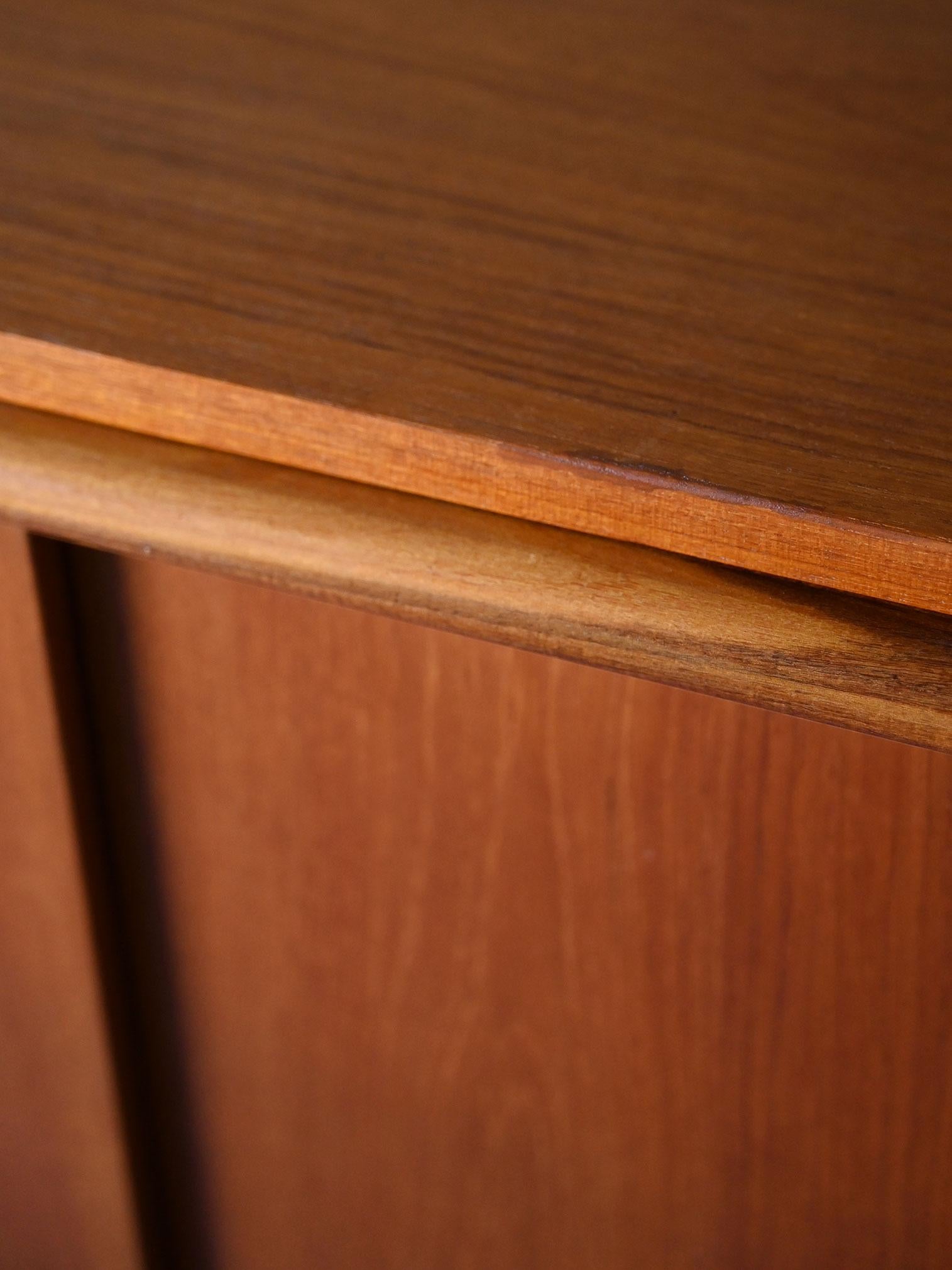 Teak 1960s sideboard with pull-out top For Sale
