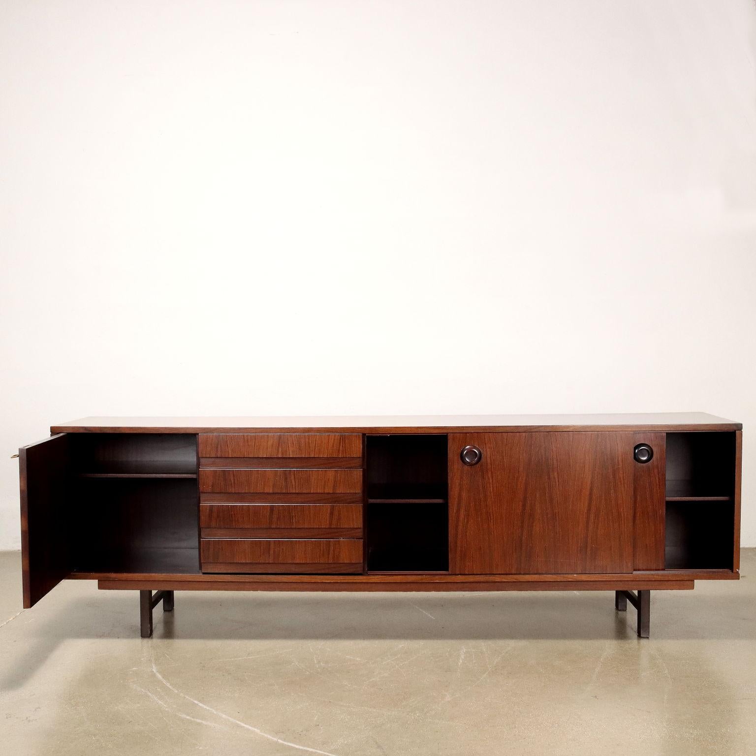 Sideboard Anni 60 in legno In Good Condition For Sale In Milano, IT