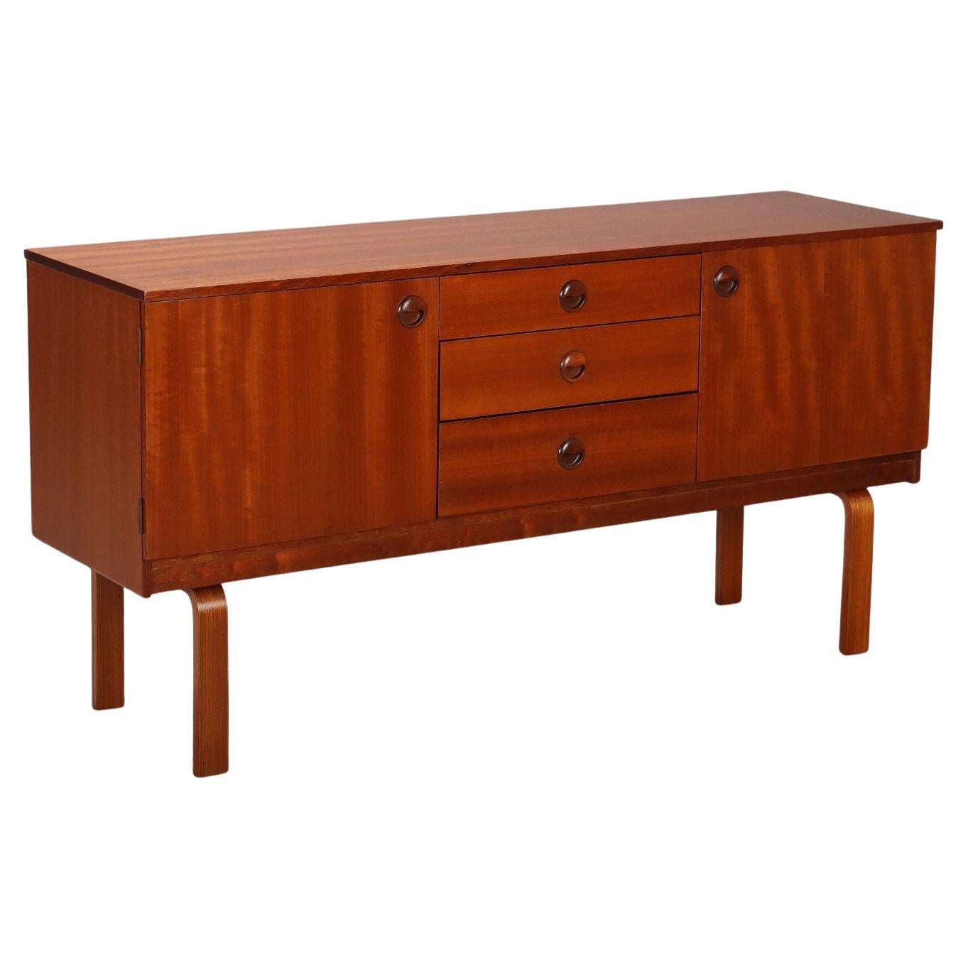 Mid-Century Modern Teak Sideboard, Italian Design, Restored, 1960s For Sale